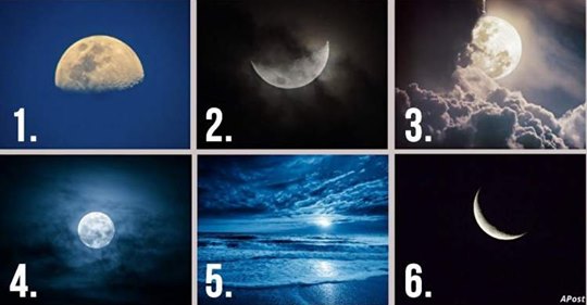 Який Місяць на зображенні вам подобається найбільше? Відповідь розкриє риси вашого характеру