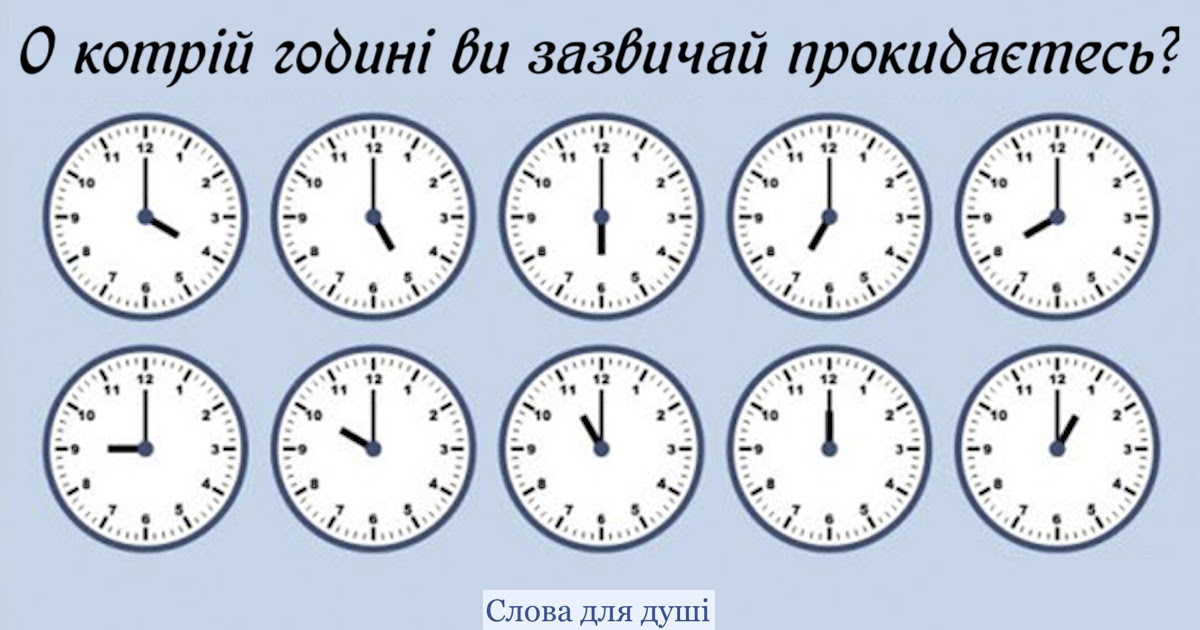 А о котрій годині прокидаєтеся ви? Вас чекає найнесподіваніший результат!