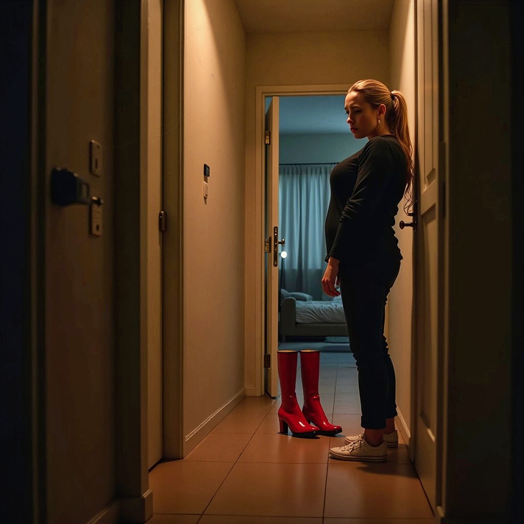 Мишко зі своєю коханою Поліною сиділи на дивані й дивилися телевізор. Раптом хтось постукав у двері. Поліна пішла відкривати. Вона підійшла до дверей і глянула у вічко. Там стояв якийсь підозрілий чоловік. – Вам кого? – здивовано запитала вона. – Михайло тут живе? – впевнено запитав чоловік. – Так… – пробурмотіла Поліна. Дівчина відкрила двері і тут же в коридор вийшов Мишко. Він глянув на чоловіка і застиг від несподіванки