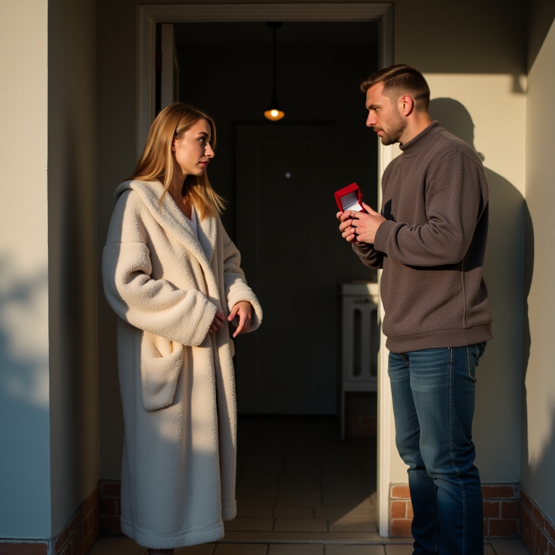 Оксана прокинулася рано, приготувала сніданок, як раптом у двері подзвонили. Жінка відкрила двері – на порозі стояв Денис. – Чому ти прийшов? Я тебе не кликала, – розізлилася Оксана. – Кохана, я розлучився з дружиною, – сказав Денис і дістав з кишені обручку. – Я не просила про це! – раптом сказала Оксана. Денис застиг від несподіванки