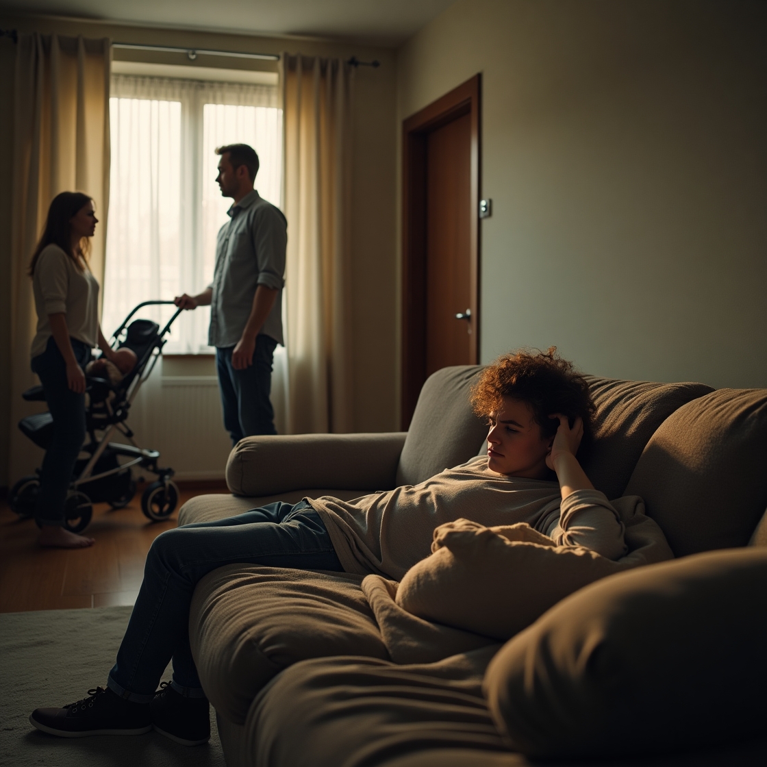 Олег бурхливо відсвяткував народження синочка Максима. – Щось перестаралися ми вчора, – поскаржився він дружині ближче до обіду. – Вибач, Катрусю, я ще полежу, а потім приберу після вчорашнього. – Я вже прибрала, – сухо відповіла Катя. Вона думала, що Олег вийде з Максимом на прогулянку. Але, на жаль, чоловік знову поринув у сон… Прокинувся Олег від галасу Максима і тут же ж почув… Чужий чоловічий голос! – Ти бери дитину, а я візок, – казав хтось у коридорі. Олег аж підскочив з дивану і вибіг з кімнати. Побачивши гостя, він побілів від несподіванки. – А ти що тут робиш?! – тільки й вигукнув Олег