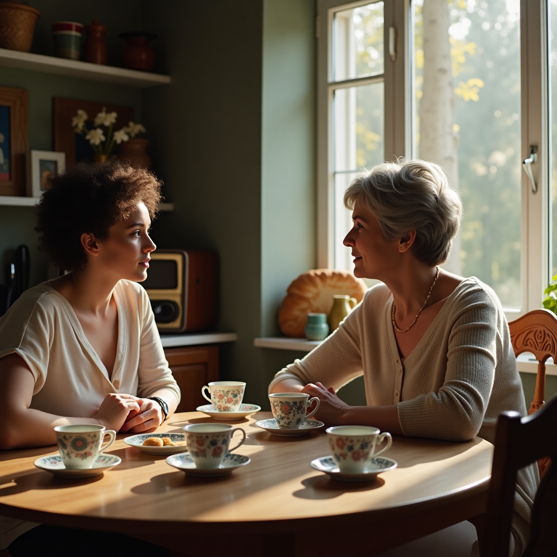 Марина з Ігорем пили чай, раптом на кухню зайшла мама Ігоря, Віра Василівна. – О, мамо, як ти тихо зайшла…, – здивувався син. – Добрий вечір! Так у вас двері відкриті були! – сказала Віра Василівна. – Я до чаю вам варення з смородини принесла! – Варення – це добре, дякую! – люб’язно відповіла свекрусі Марина. – У нас смажена курочка є, їсти будете? – Дякую, Марино нічого не треба. Я тут це, дещо сказати прийшла…. Я виходу заміж! – несподівано оголосила Віра Василівна. – Як заміж, мамо!? За кого?! – Ігор з Мариною здивовано переглядалися між собою, не розуміючи, що відбувається