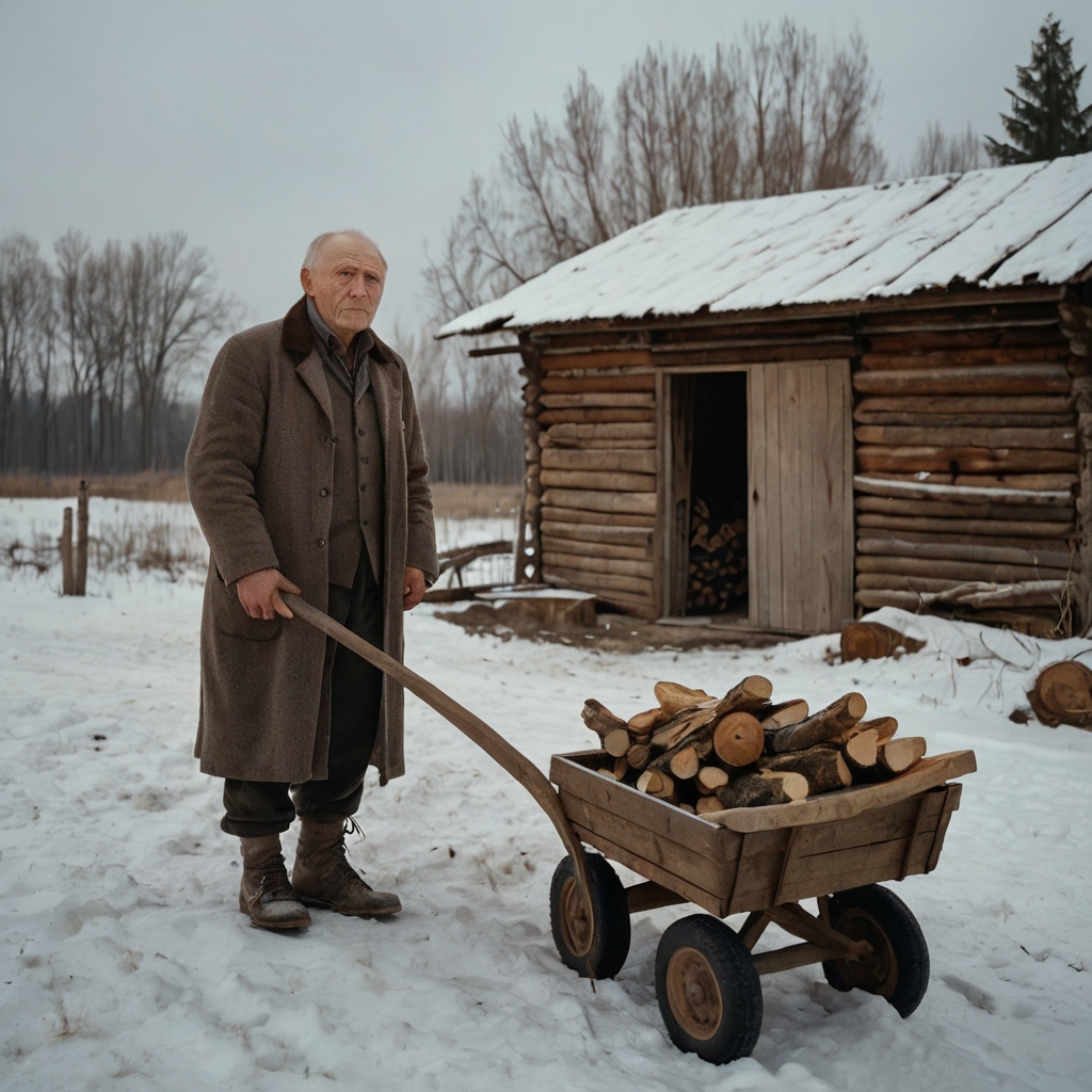 Михайло вирішив свататися до своєї сусідки. – Але з чого ж почати, – міркував він. Зранку Михайло набрав у тачку дров і підкотив до воріт молодої жінки. – Лідочко, ось, тримай дрова. А то в тебе зовсім бачу нема, – сказав він. – Ой, то я гроші віддам, – заметушилася жінка. Михайло обурено замахав руками: – Не вигадуй, не візьму! Ліда стояла здивована. – Ну, дякую, дядько Михайло, вже не знаю, чим і віддячити, – сказала вона. Почувши слово «дядько» Михайло застиг з тачкою в руках