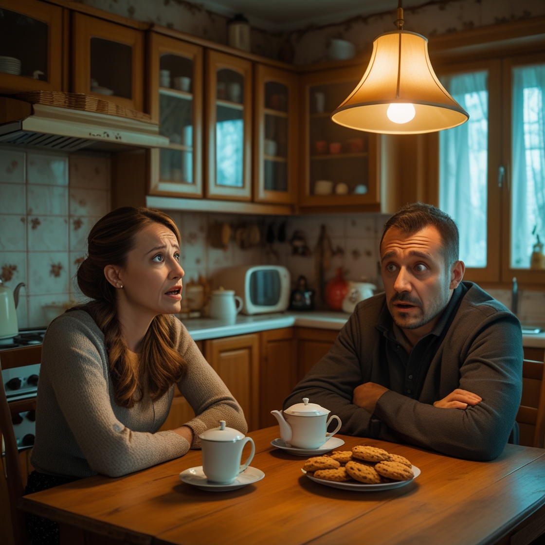 Дмитро з Тетяною сиділи на кухні, пили чай з печивом і згадували минулі роки. – Сашко залишив мене з двома дітьми невдовзі після весілля, – розповідала Тетяна. – Але чому ти забула про мене і вийшла заміж за нього? – запитав Дмитро. – Так я ж тебе чекала! А ти замість того, щоб одружитись зі мною, сидів на своїх заробітках в Польщі! Дмитро застиг від здивування