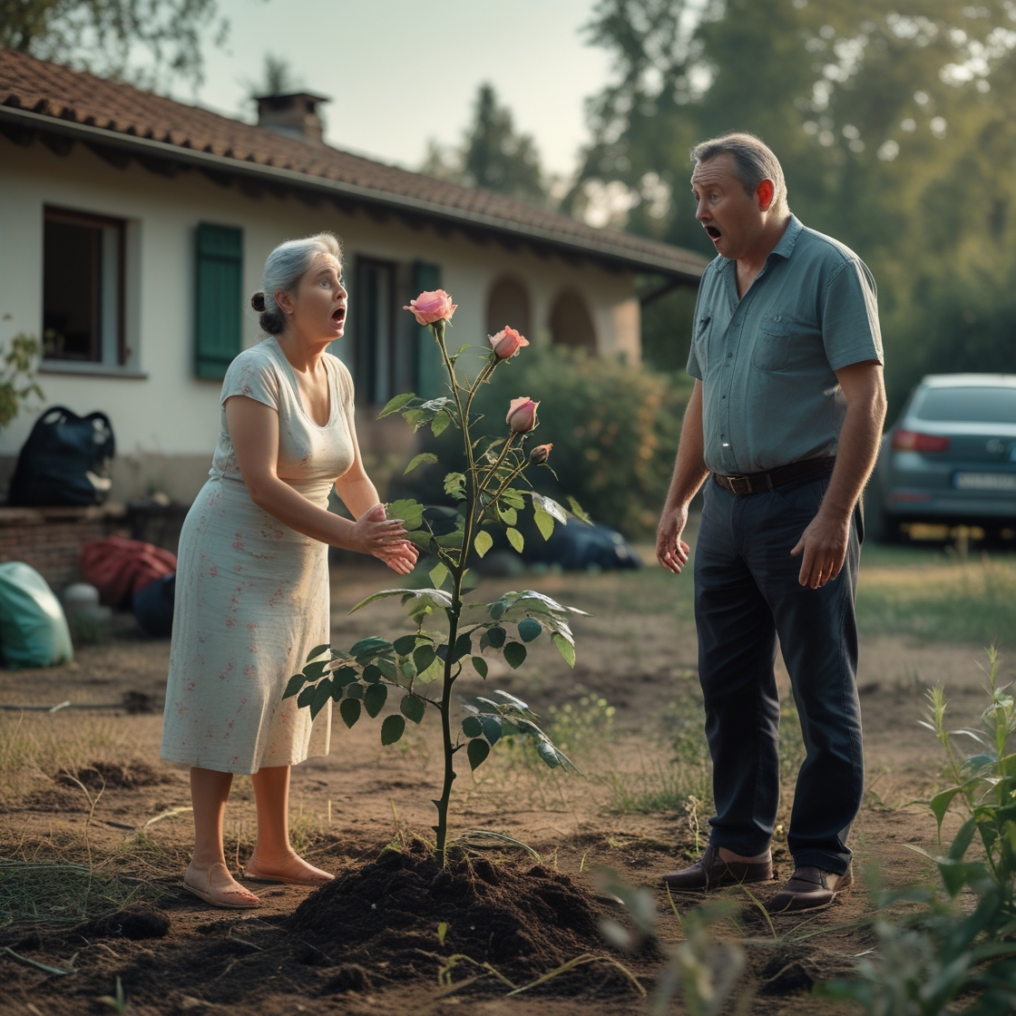 Раїса з чоловіком Дмитром приїхали на дачу. Вони зайшли на подвірʼя й оторопіли від побаченого. На кущі улюблених троянд Раїси не було жодного бутону! – Ох, як так можна? – заплакала Раїса. Дмитро як міг заспокоював дружину. – Так, Раїсо, давай-но, переодягайся, і ми з тобою підемо гуляти, – нарешті сказав він. Вони вийшли з дому, і пішли повз місцевий цвинтар у бік лісу. Раптом Раїса глянула на цвинтар і застигла. – Дмитрику, а що це там таке?! Дивись! – дружина побігла до паркану і хвацько перелізла через нього. Дмитро не розумів, що відбувається