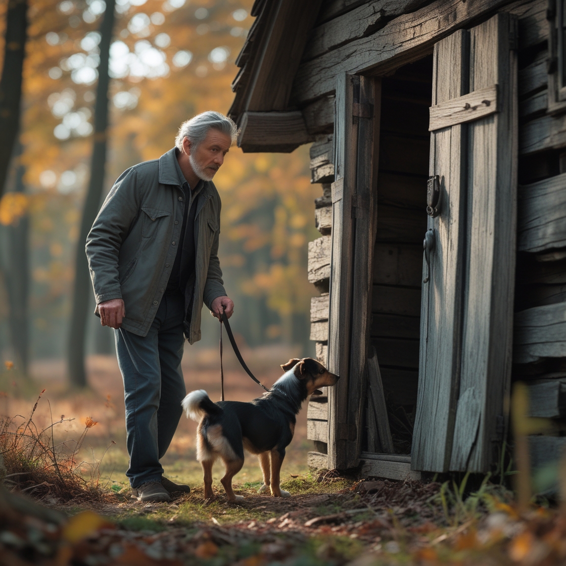 Сергій Васильович, зі своїм песиком, повертався із лісу. Проходячи повз старенький будиночок, пес раптом загавкав. Підняв вуха, а потім кинувся туди. – Стій! Це не наш дім! Ти куди? Не можна до чужих заходити, — почав сваритися господар, як раптом і сам щось почув. – Кошеня там, чи що? Невже господарі залишили його самого?! Сергій Васильович підійшов до дверей старого будинку і потягнув їх на себе. Двері несподівано відкрилися. – Дивно… Не замкнено! – здивувався чоловік. Сергій пройшов коридором, заглянув в кімнату і… застиг від побаченої картини