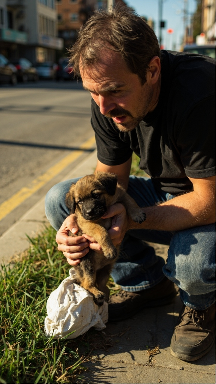 – Це що ж виходить? Вони тебе… викинули з машини прямо на ходу? Мені під колеса? Тобто, вони хотіли тебе на той світ відправити? – Обурено дивився Дмитро на маленьке цуценя, яке він дістав зі сміттєвого пакета