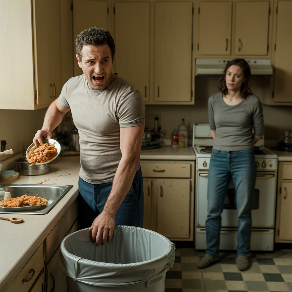 — «Твої котлети навіть собака не їсть», — сміявся чоловік, викидаючи їжу. Тепер він їсть у їдальні для безхатьків, яку фінансую я.