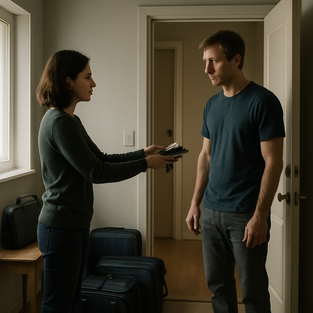 – У сенсі – он двері? Я лише увійшов! Ти мене виганяєш, чи що? – розгублено кліпав очима чоловік