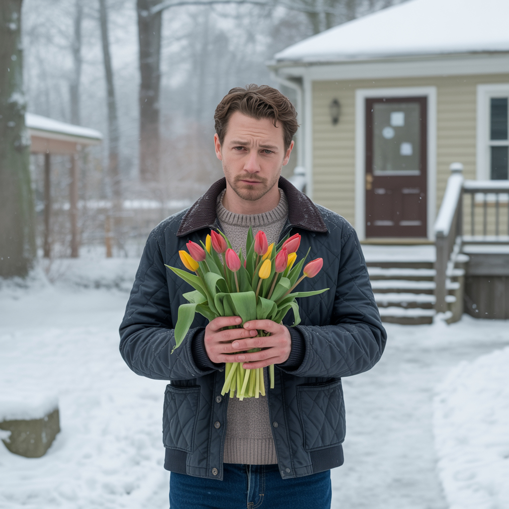 На порозі стояв незнайомець.