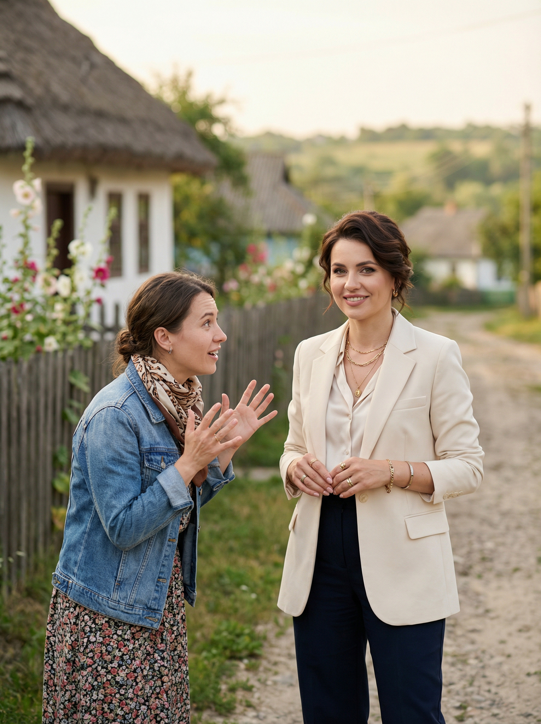 Знаєш, Таня, щоб так виглядати і в золоті ходити я щодня о 5-й ранку прокидаюся, до роботи корів встигаю подоїти, телят напоїти, і корм роздати, а потім вже на роботу основну збираюся, так що заздрити тут точно нема чому.