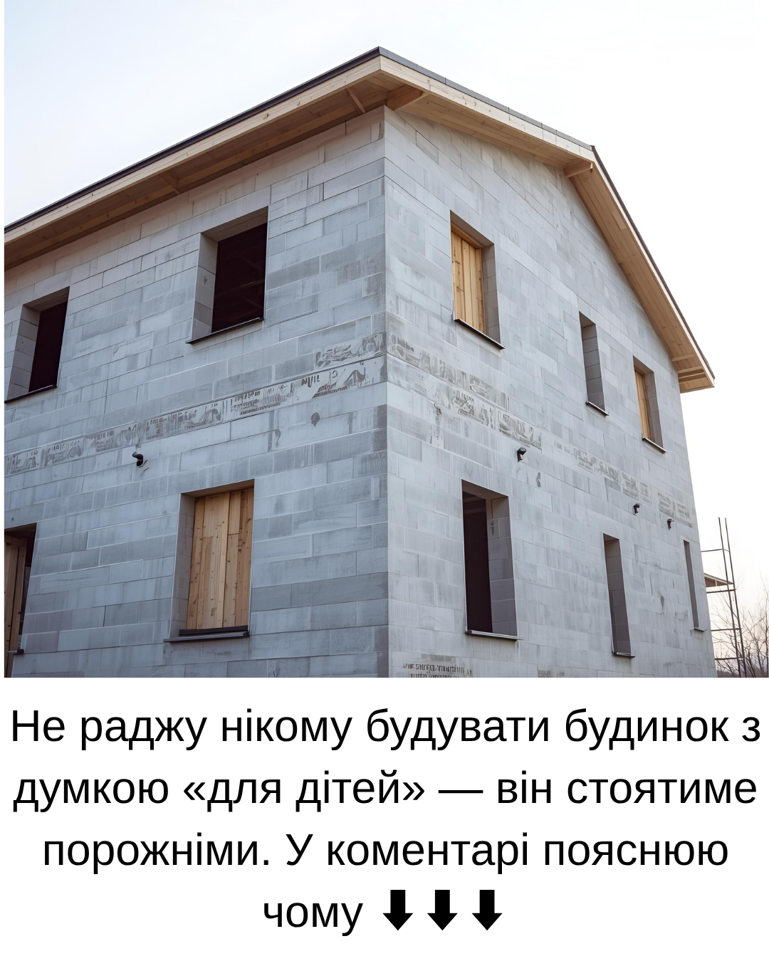 Не раджу нікому будувати будинок із розрахунком «для дітей» — він стоятиме порожнім