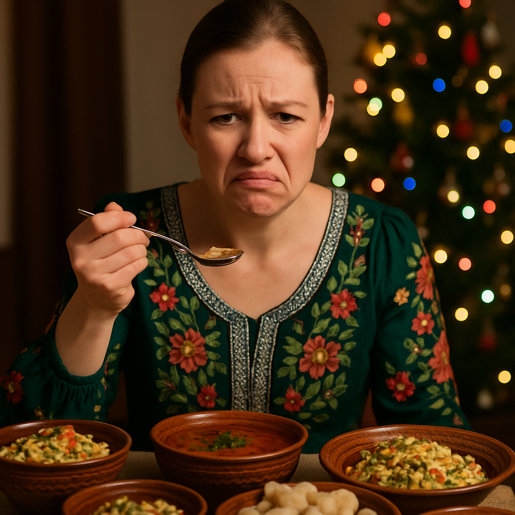 “– Фу, це неможливо їсти! Лідко, ну коли ти навчишся готувати, як людина?