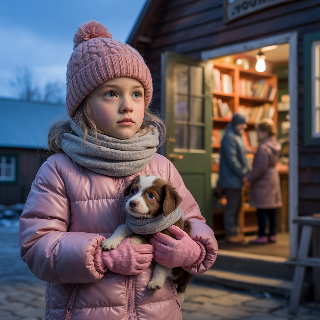 – Тітко, купіть, будь ласка, моєму цуценяті хліба, – попросила тихо дівчинка, з надією глянувши на жінку, яка заходила в магазин