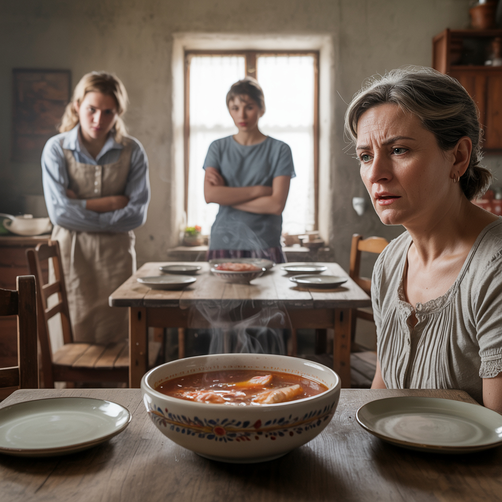 Рибний суп? В неділю? Ви це серйозно? – свекруха гидливо скривилася, дивлячись на обідній стіл сина. Ніна опустила очі, Артем поспішив її заспокоїти і владнати ситуацію. – Мамо, це суп із червоної риби і він справді дуже смачний, – звернувся він до матері. – Сину, поки ти жив зі мною, я тебе годувала в неділю червоним борщем з м’ясом і варениками з сиром. Подивися на себе, як ти схуд. І це все ваші дієти і ваші рибні супчики, – не вгавала Тамара Іванівна