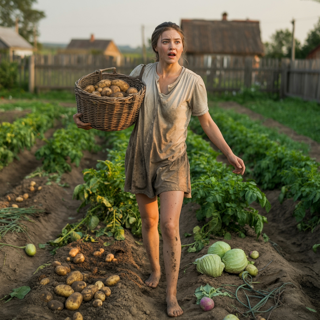 Хтось витягував її картоплю, обтрушуючи, і зібрав найбільшу… Таня завмерла. Серце забилося. Вона пройшла далі й побачила, що й капусти бракує найбільших качанів. Практично половини врожаю капусти не було…