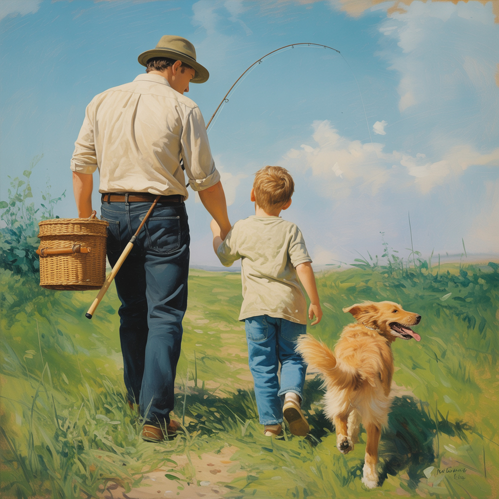 – Хочеш, я розповім тобі про свою найзаповітнішу мрію? – спитав він, заглядаючи в очі хлопчику. – Я йду зеленим, квітучим луком з вудками, попереду блищить прохолодна річка, манячи до себе. У моїй руці довірливо лежить долоня маленького п’ятирічного хлопчика, мого сина. Ми йдемо, неквапливо балакаємо, передчуваючи багатий улов, а попереду нас з веселим гавканням мчить кудлатий рудий пес