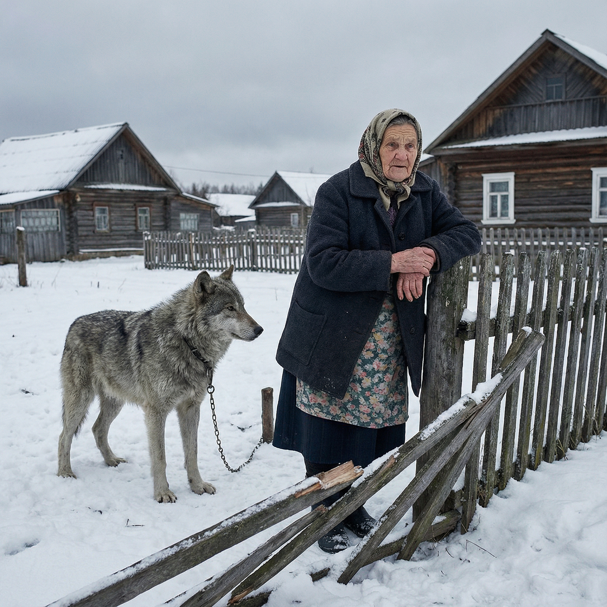 Бабо Алло! — вигукнув Матвій. — Хто вам дозволив тримати вовка в селі?