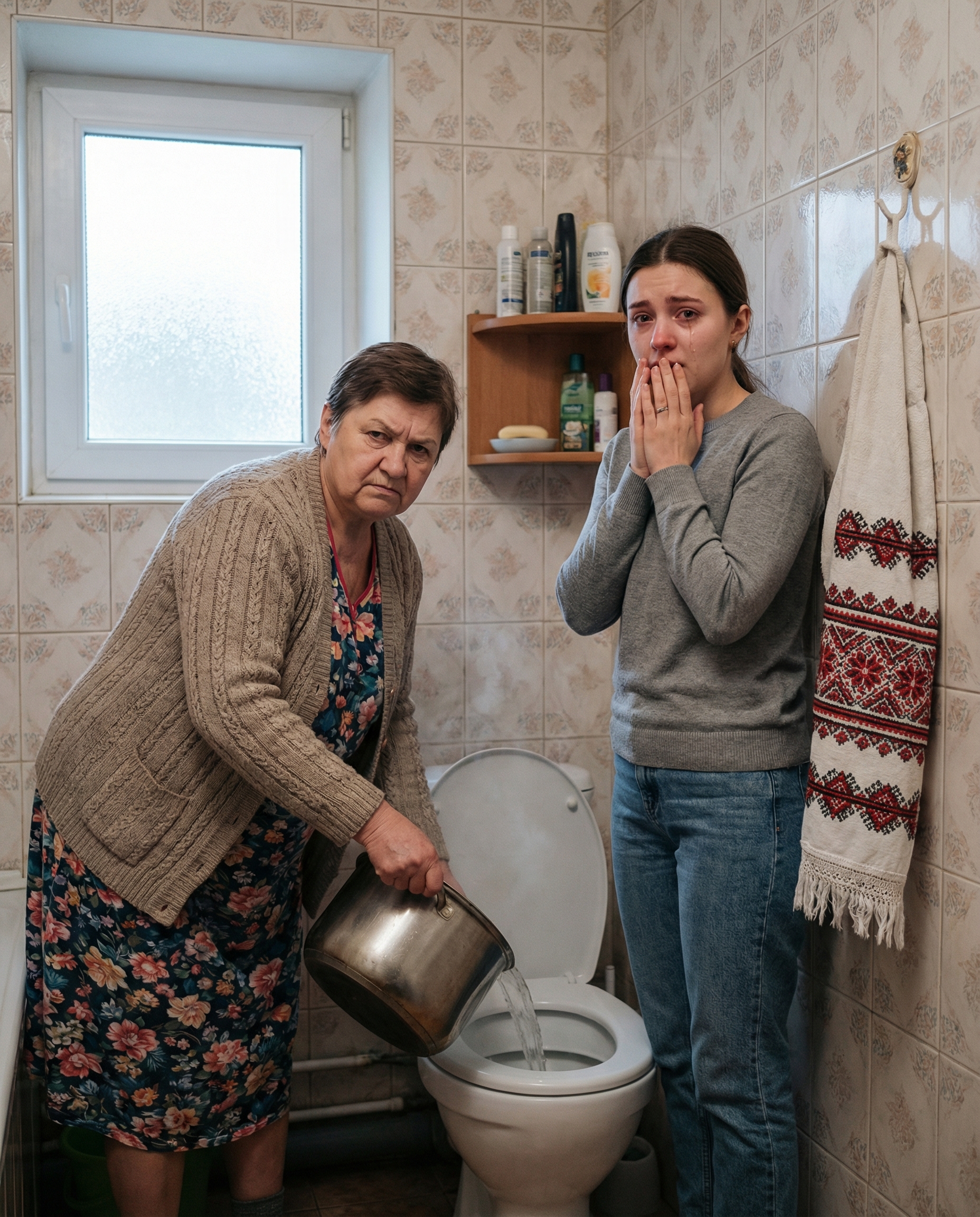 Ти навіть не уявляєш, як я терпіла два роки. Щодня вислуховувала, що я не так готую, перу, говорю. Хочеш знати, що сталося сьогодні? Я три години готувала солянку. Знаєш, що зробила твоя мама? Вона вилила її в унітаз і сказала, що годувати цим можна тільки свиней