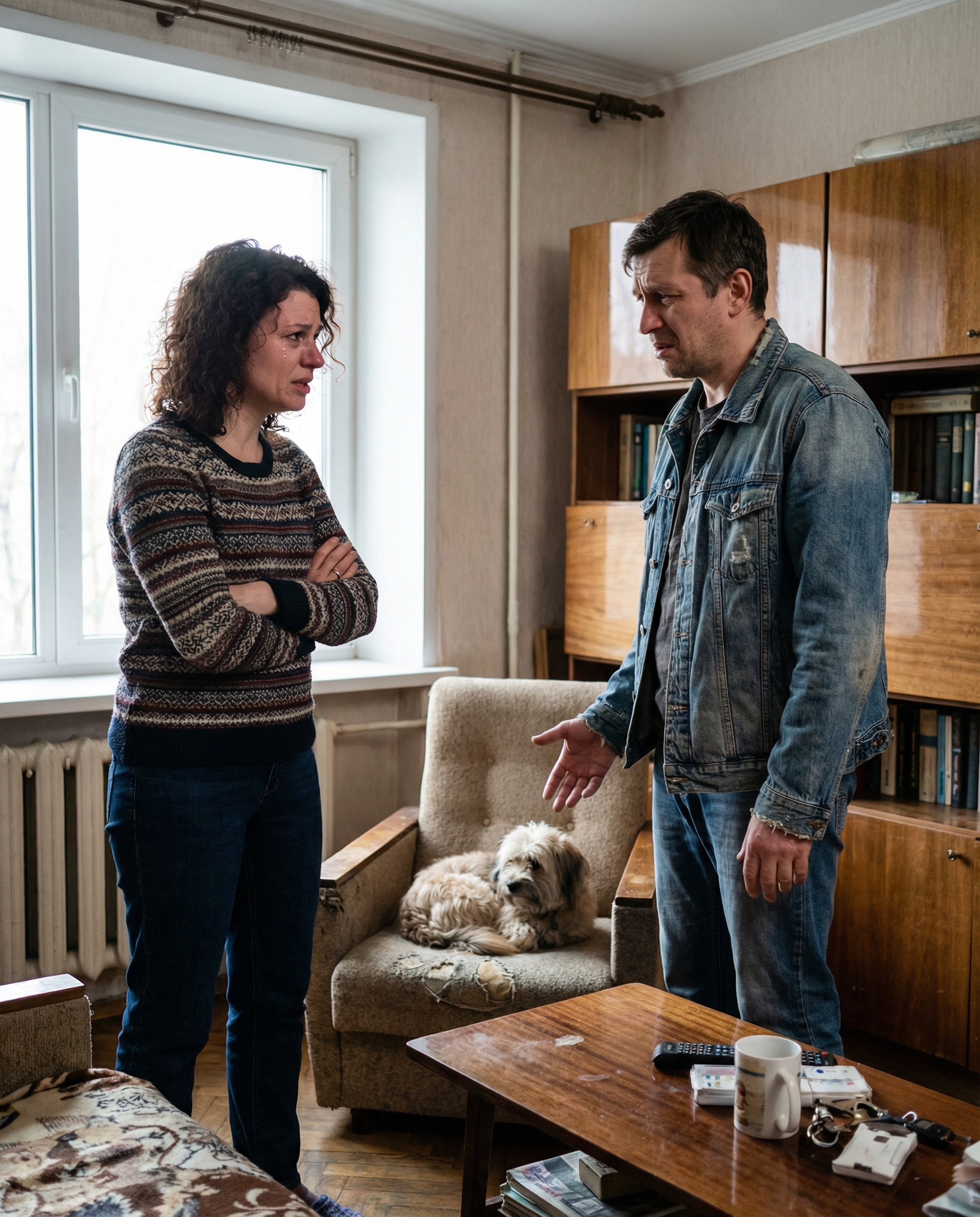 — Отже, Петенька, або ти забираєш це чудовисько з квартири, або я йду з цього будинку! — раптом заявила вона. Петро навіть остовпів: — Так куди ж я його заберу? Він же не річ, Аня, — почав він миролюбно…