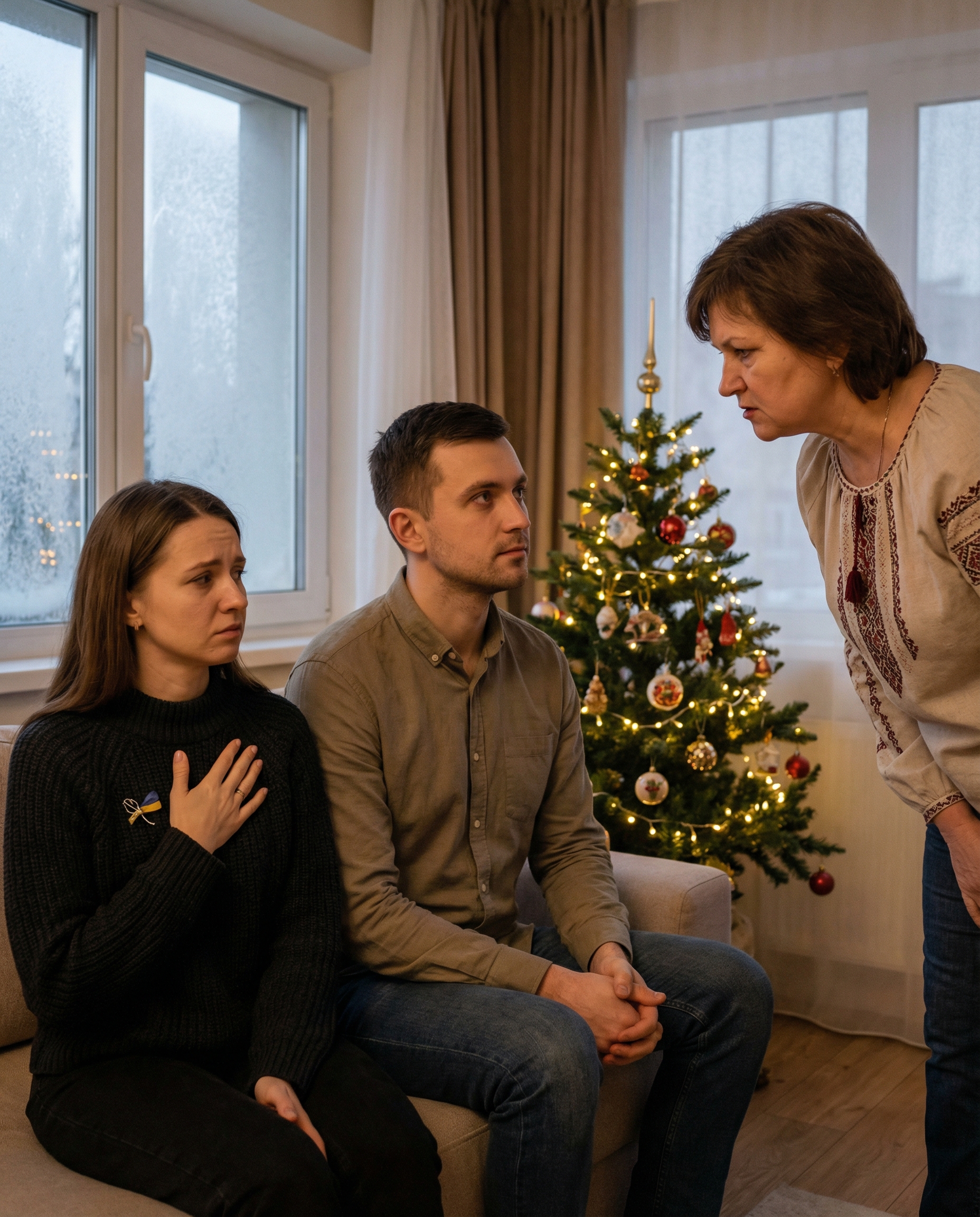 — Новий рік, синку, сімейне свято, ти навіщо її за собою приволік? — Вона моя дружина, — так само тихо відповів їй син, а у Лілі серце шалено калатало в грудях