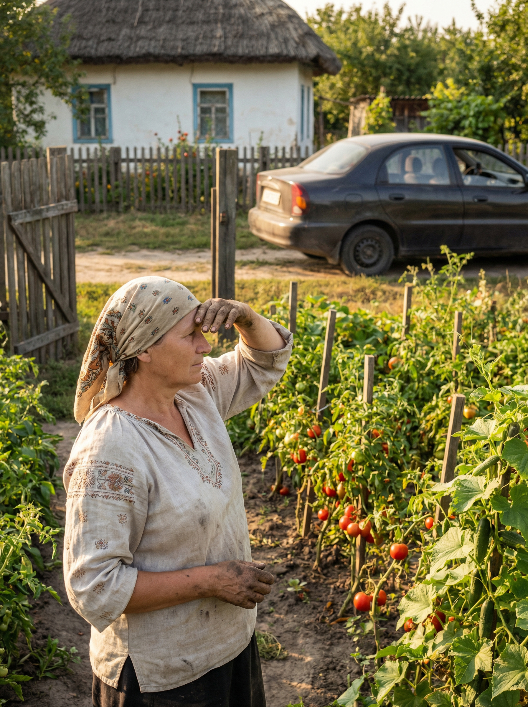 Єва поралася на городі, коли біля її будинку зупинилася якась машина. – Дивно, хто б це міг бути? – подумала вона. Жінка залишила всі справи і пішла до воріт. З машини вийшов якийсь чоловік, підійшов до багажника і дістав сумку. – Доброго дня. Ви Єва? – раптом запитав він, помітивши жінку. – Так, це я, – здивувалася вона. – Думав вас вже і не знайду, добре, що люди підказали де ви живете, – усміхнувся незнайомець. – Ну що показуйте. – Що показувати? – здивувалася Єва, не розуміючи, що відбувається