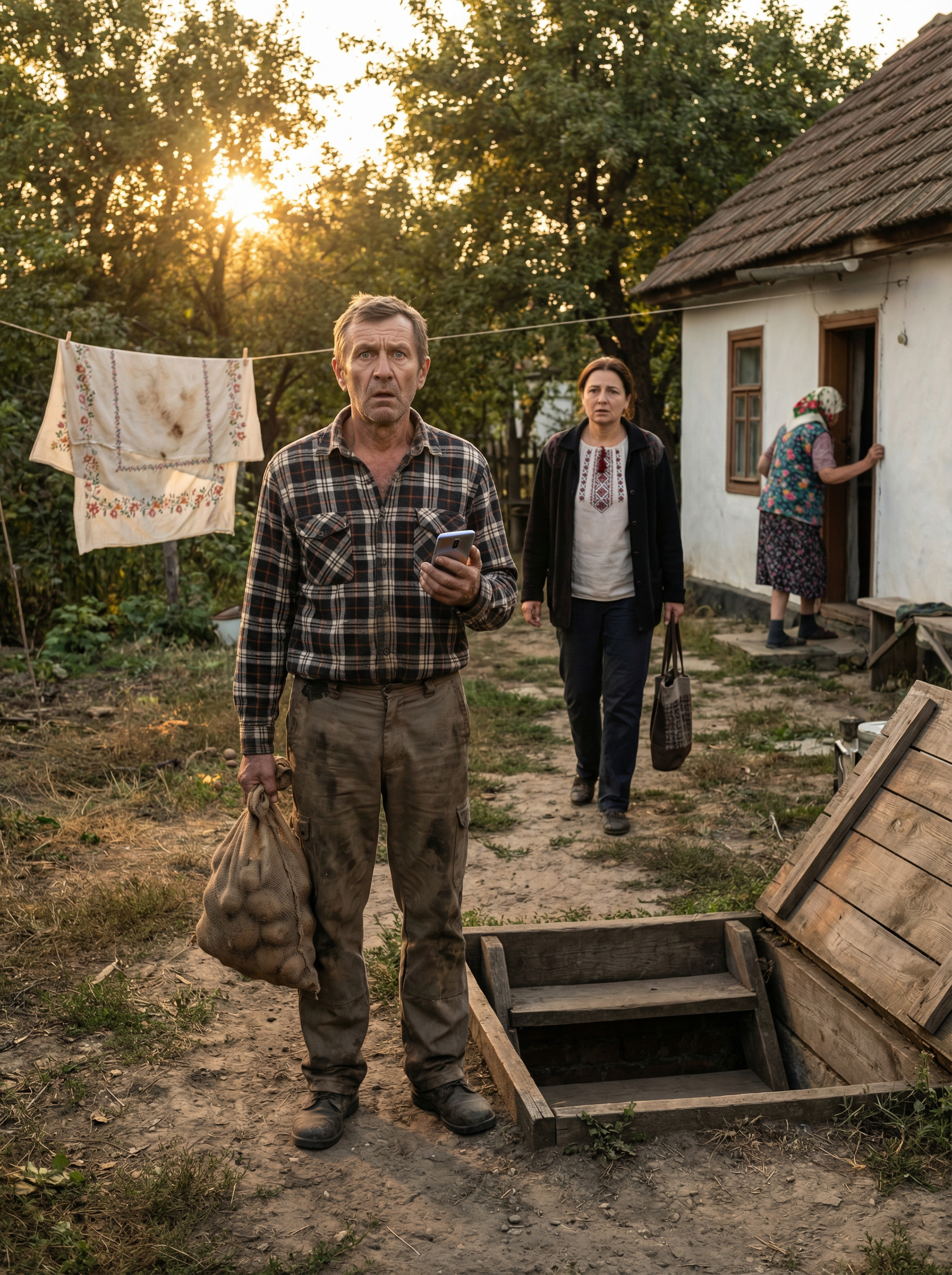 Іван виносив картоплю з льоху, коли повернулася дружина з тещею. – Ну, що сказали? – запитав він у Віри, коли та підійшла до нього. – Сказали у місто на огляд їхати, – тихо відповіла Віра, коли її мама зайшла в будинок. – Але це ж дорого, а у нас зараз з грошима важко. – І то правда, – зітхнув Іван. – Подзвоню сестрі, позичу гроші. Думаю не відмовить. Увечері Іван взяв телефон, подзвонив сестрі. – Що сказала? – запитала Віра, коли чоловік закінчив розмову. – Відмовила, – сумно сказав Іван. Раптом пролунав телефонний дзвінок, Іван глянув хто дзвонить і застиг від несподіванки