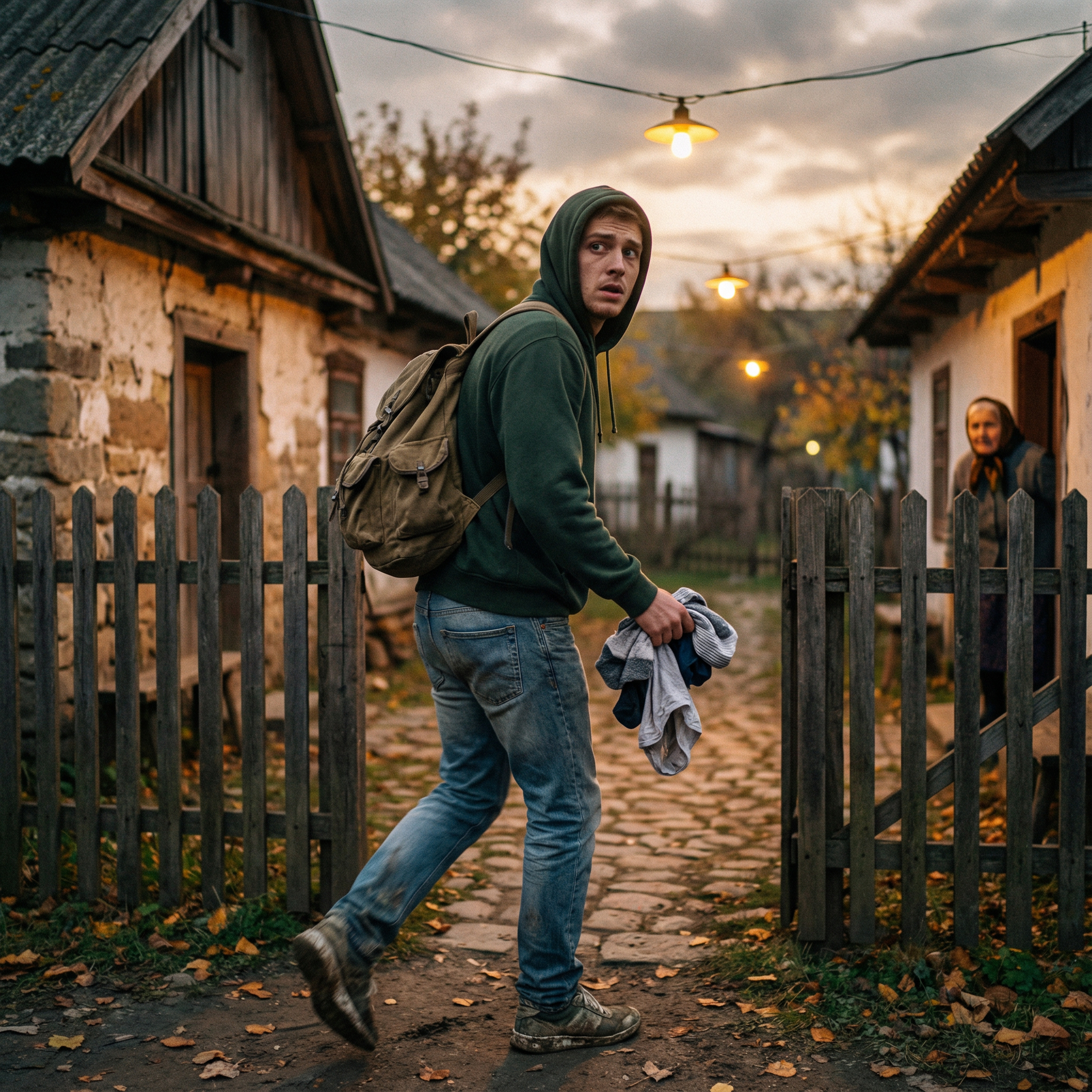 — Ні-ні, тебе там молода лялечка чекає, тебе і твої брудні шкарпетки з трусами. Йди-йди, а то потім не приймуть. Не втрачай шансу, а то нині молодиці, які на старих пердунів западають, у дефіциті. Хоча, може, вона тебе на зиму бере, щоб на опаленні економити, та було кому пісок на вулиці посипати