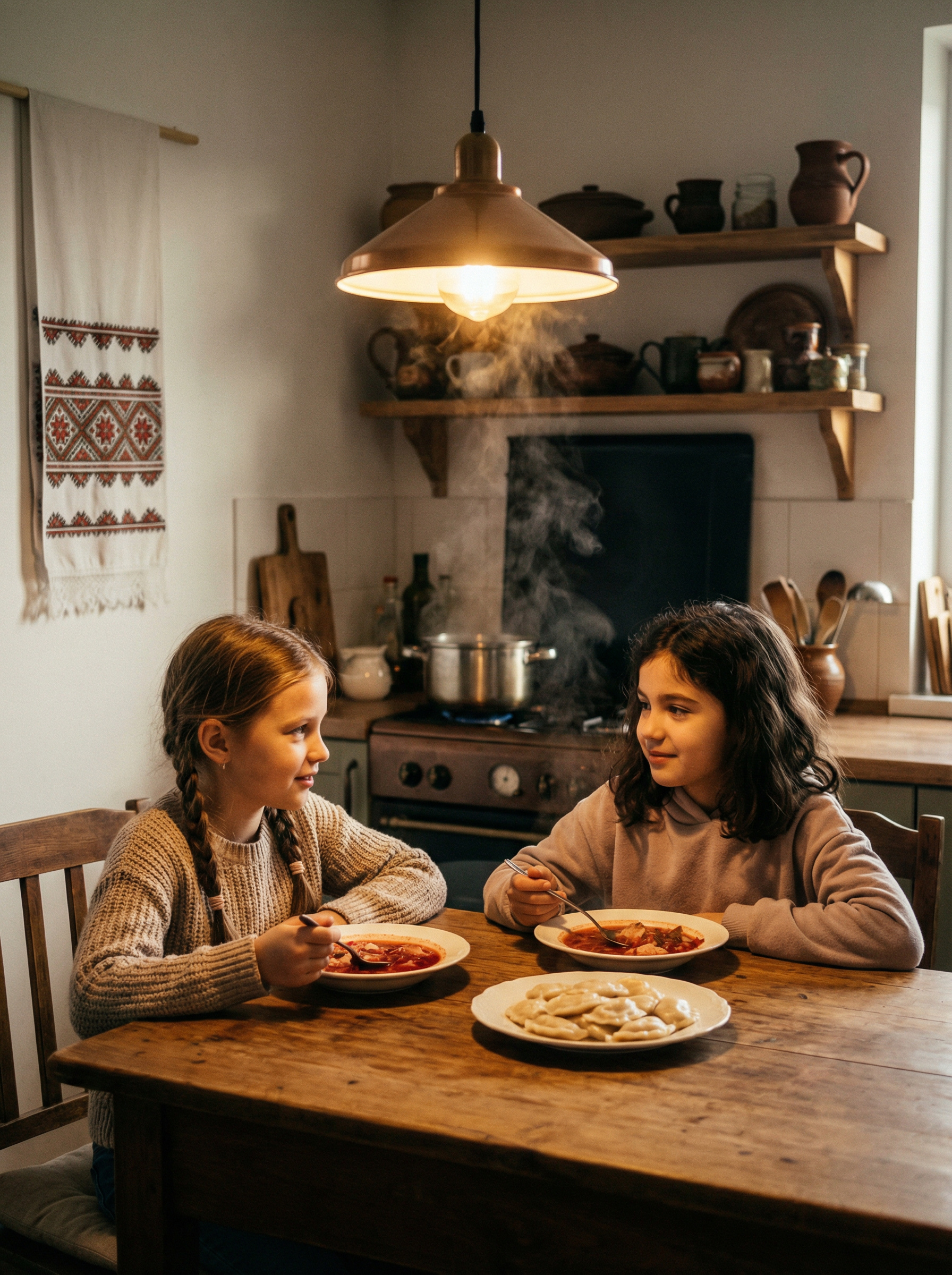 — Я так зрозумів, ти, Анюто, теж голодна до цього часу. Мовчки сіли вечеряти. Андрій їв з апетитом. Настя не плакала і теж трохи поїла. — Подзвони нашим мамам, – попросив Андрій, – скажи, що все гаразд, Настя більше не плакатиме… правда, Настя?