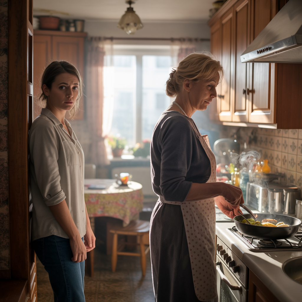 Світлана прокинулася рано з якимось тривожним передчуттям. Жінка вийшла на кухню, свекруха вже стояла біля плити і готувала сніданок. – Привіт, вже прокинулася? – весело запитала Віра Павлівна. – А я ось деруни смажу. – Та щось, якесь переживання не давало спокійно спати майже всю ніч, – відповіла невістка. – Нічого, таке буває. Ну, йди буди Стаса, будемо снідати, – сказала свекруха. Світлана пішла у спальню, розбудити чоловіка. Жінка відкрила двері і застигла. – Мамо, ходіть сюди! – тільки й вигукнула до свекрухи жінка