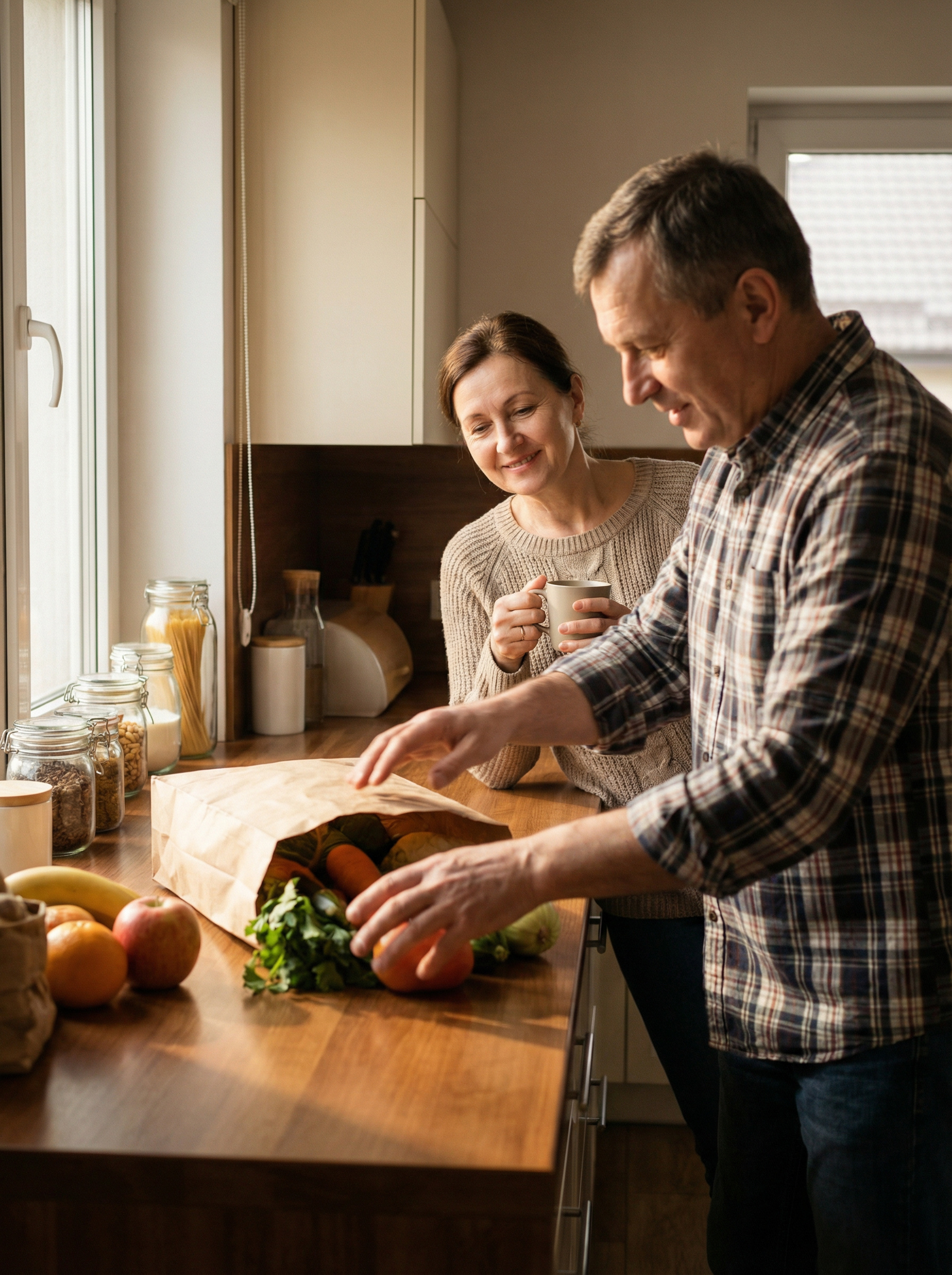 Василь з Людмилою купили в магазині продукти, приїхали додому на машині й почали розбирати сумки. Василь заметушився біля продуктів. – Ти йди зараз, відпочивай, Людочко, – сказав він. – А я приготую свою фірмову страву. Жарке! – Ти вмієш готувати жарке? – Людмила рота відкрила від здивування. – Так, а що? – теж здивувався такому питанню Василь. – Та нічого… Так просто… – сказала Люда і раптом заплакала. Василь не розумів, що відбувається