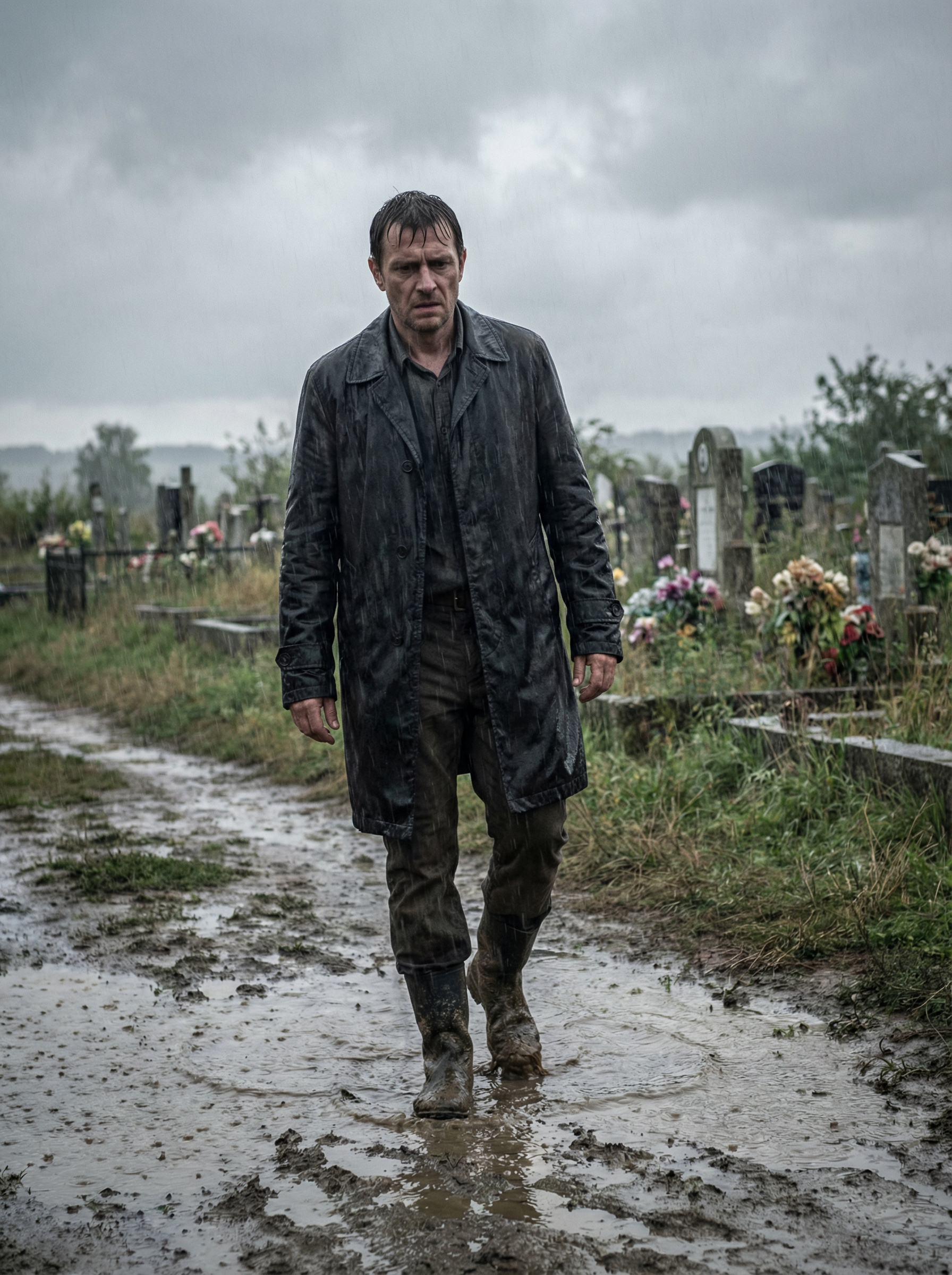 Володимир ішов по сільській дорозі. Дощ лив, як з відра. Бруд під ногами був слизьким і заважав іти. Але Володимир вперто рухався до мети! Сьогодні він має бути тут. Біля своєї Ганнусі… Нарешті, чоловік дійшов до цвинтаря. – От і вербичка Ганни, – подумав чоловік. Володимир підійшов до памʼятника і став навколішки. Скільки б він так простояв, невідомо. Але раптом чоловік почув чиїсь кроки. Володимир обернувся і застиг від несподіванки