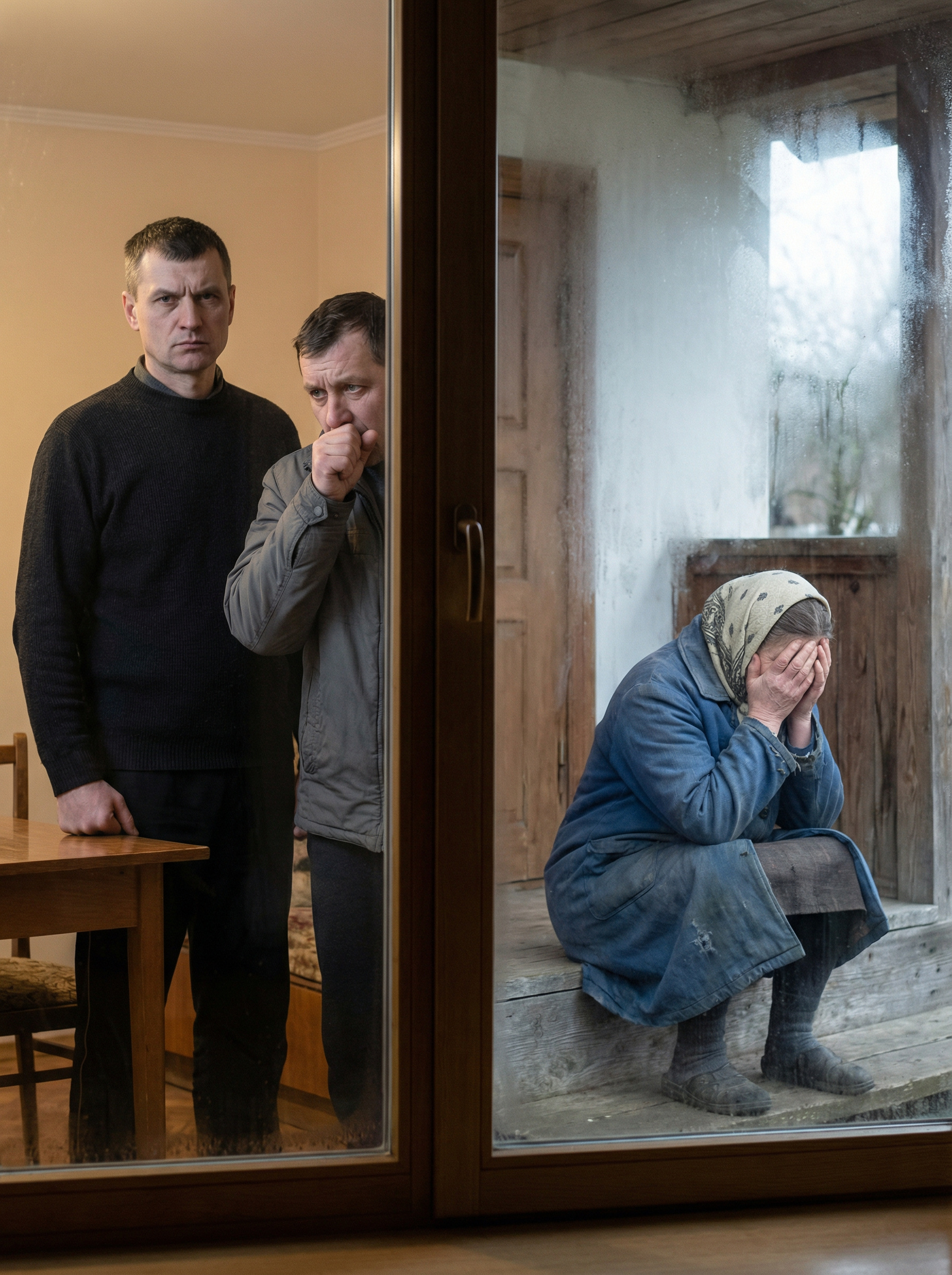 — А я все одно Людку вижену, – сказав Сергій, – будинок мій, мати мені його підписала, тож із ким хочу, з тією і живу. Олег кашлянув, не знаючи, що заперечити у відповідь. Він подивився у вікно. Там, під вікнами, на призьбі, сиділа Людмила і плакала. Олег чомусь одразу визначив, що вона плаче. Серце чомусь стиснулося. Хоч і в одному селі живуть, але Олег не знав її життя, та й не цікавився, різниця в них у віці десять років, не його ровесниця. — Слухай, запитав Олег Іванович, – а йти їй є куди? — А мені до одного місця, куди вона піде