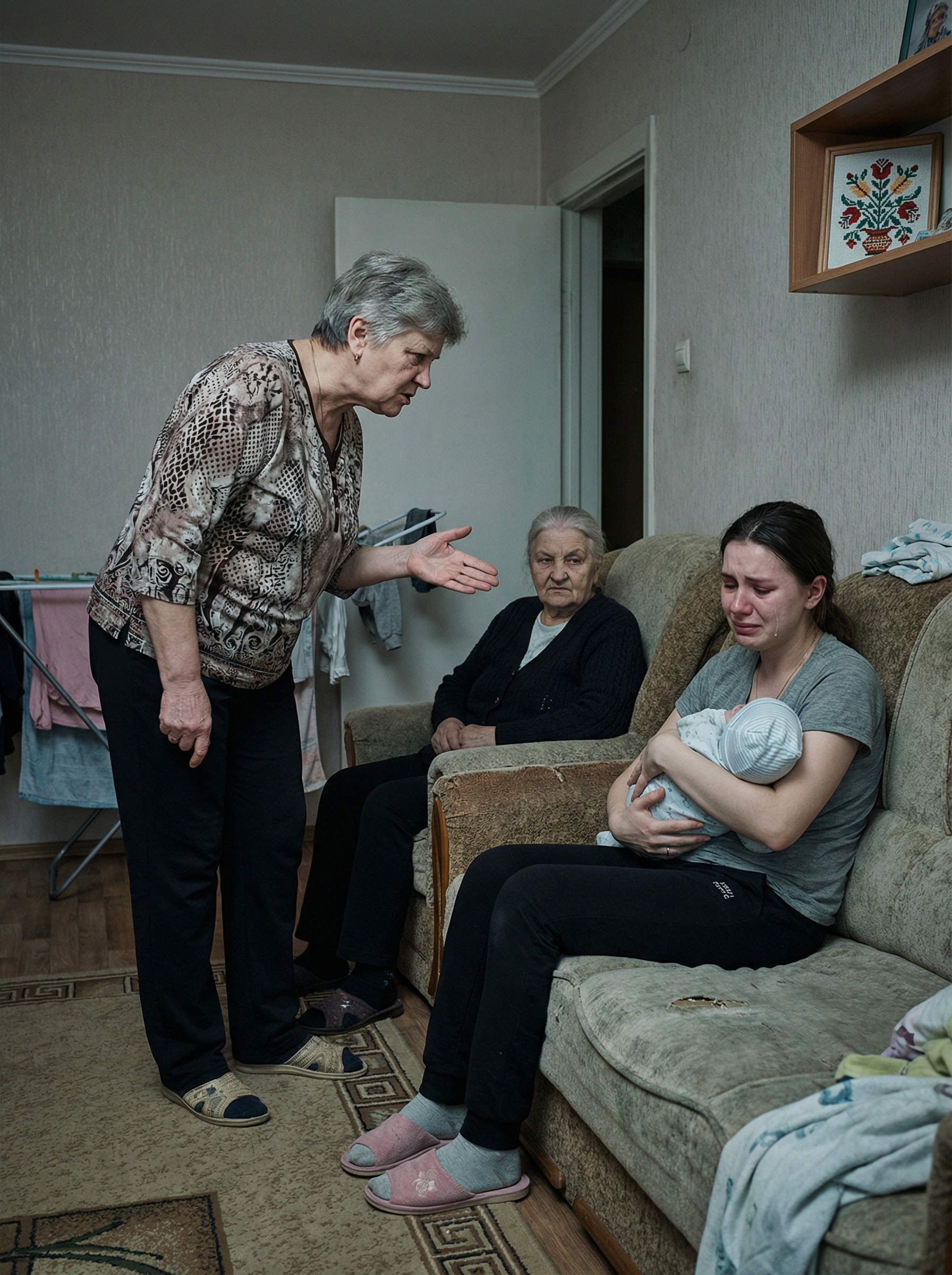 — А що я можу? Хто буде моїх дітей годувати? — висловилася свекруха. — Нічого, Настю, я чотирьох виростила, а ти з одним не впораєшся? При батьках, які живуть в одному місті. А Діма потрібен тут, бабуся його виростила, він же недоношений з’явився на світ у нас. А ти зі здоровеньким немовлям боїшся не впоратися