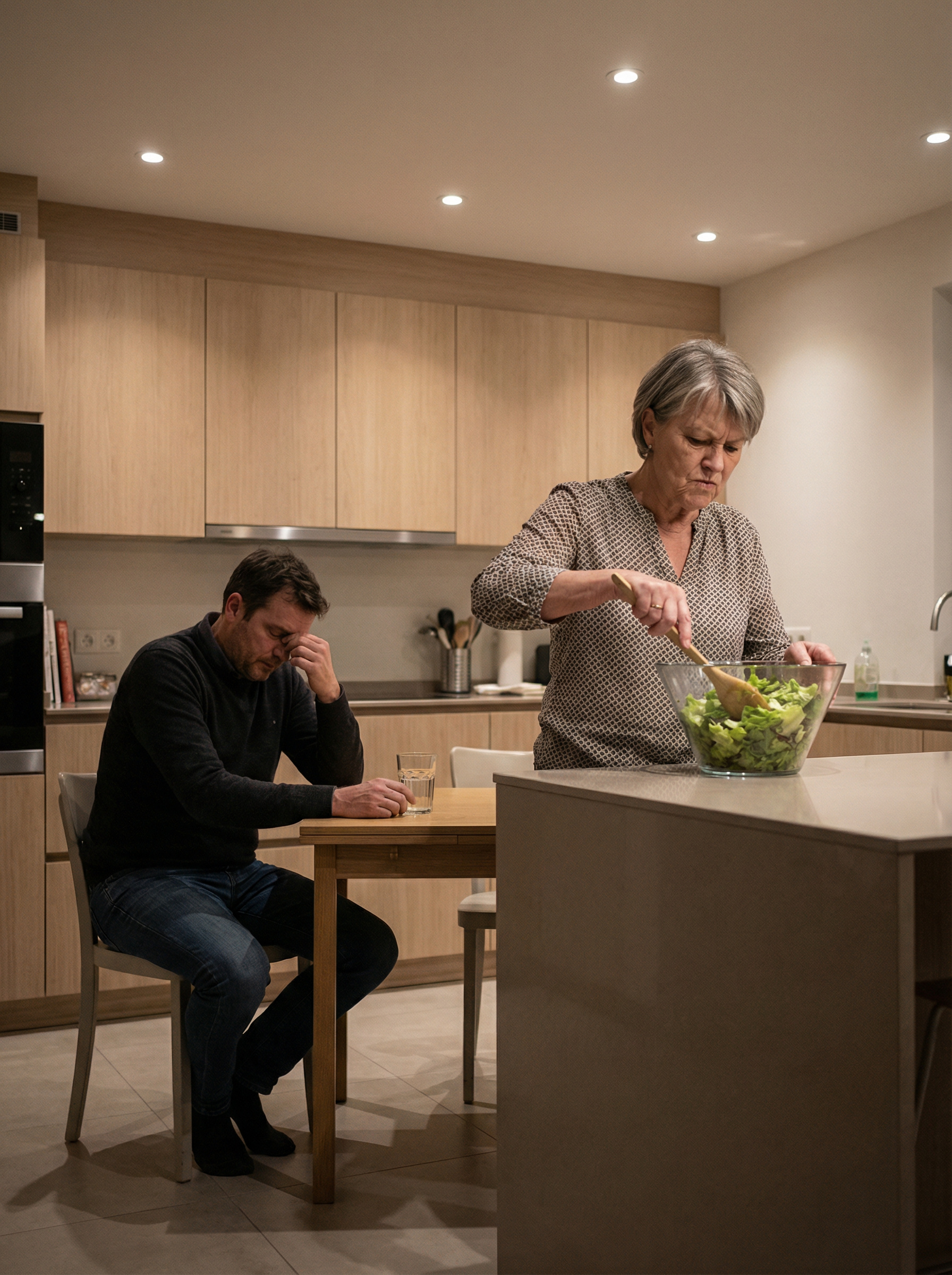 — Ну, і де твоя принцеса? Знову буде цією старою прикриватися? Що за часи настали, коли батьки чоловіка на останньому місці?! — починала вона, перемішуючи салат з такою силою, ніби намагалася розмазати гнів по салатнику. — Мамо, досить, — втомлено сказав Ігор. — Ти ж знаєш, у бабусі Юлі важкий стан. Навіщо ти так? — Знаю я ці стани! Вона просто тебе за людину не вважає! Робить що хоче! Ти хоч помітив, як вона у нас їсть? Вся скривиться, сидить незадоволена! Жах, а не невістка! Не поважає, не слухається, не цінує твою матір! А вже як зухвальствує по телефону — взагалі немислимо!…