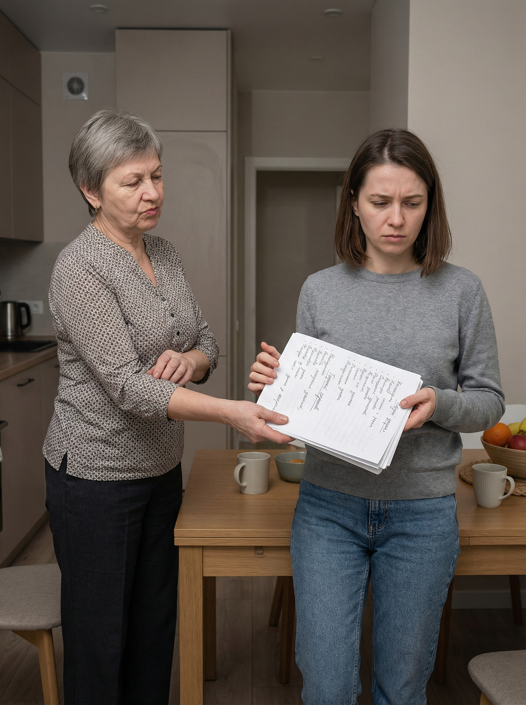 — Аня, я складу меню, а ти приготуєш, — Валентина Петрівна простягнула список на трьох аркушах. — Я б сама, але руки болять, артрит зовсім замучив. Анна взяла список. Холодні закуски, гаряче, салати, три види десертів. На річницю їх з Дмитром свекруха покликала вісім осіб. Без запиту. — Валентина Петрівна, може, простіше замовити? — Анна підняла голову. — Замовити?!