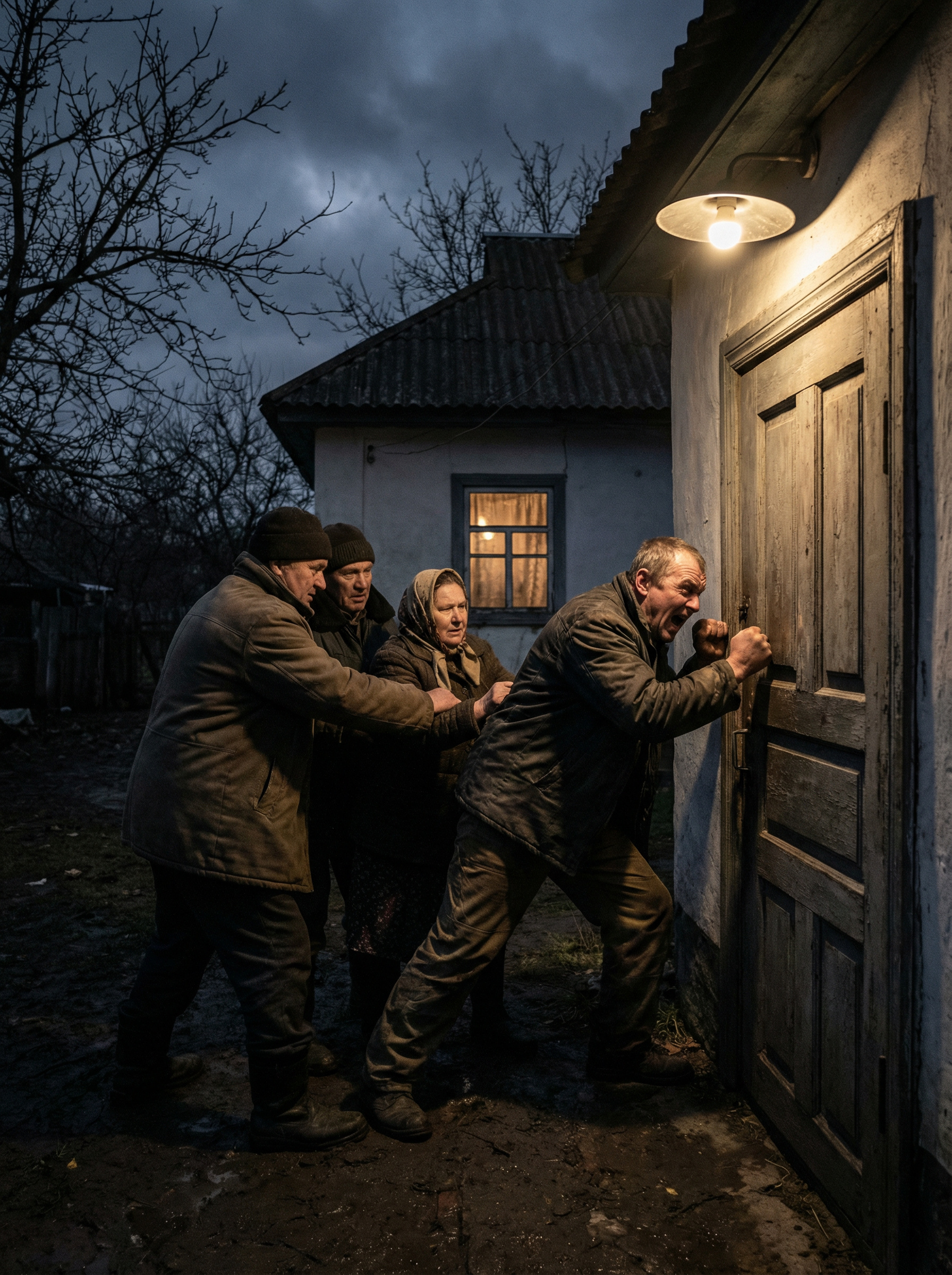 – Приб’ю, зараза! – Микола бив кулаками в двері будинку, а люди, що зібралися, вмовляли його.. – Коля, ну що ти робиш? Завтра знову пробачення проситимеш! І не соромно? Двох діточок нажили, Нінка твоя ніколи ніякого приводу не давала, а ти себе ганьбиш, і її теж!