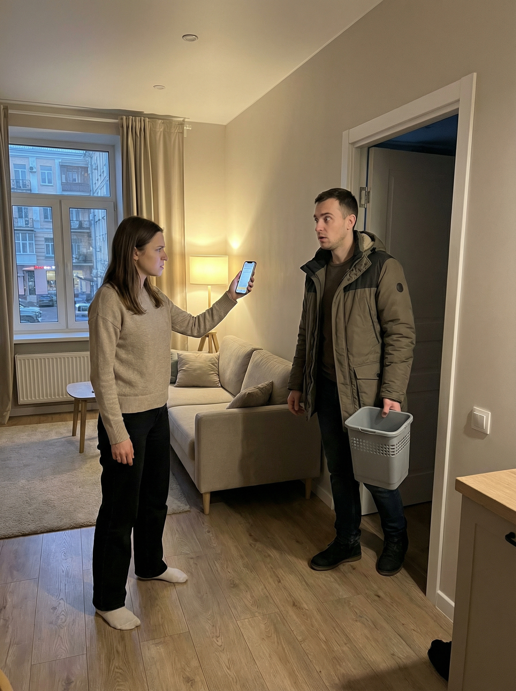 Яна була в розгубленості, не розуміючи, що таке придумала сестра чоловіка, але в цей момент в квартиру увійшов Сергій. У руках у чоловіка було сміттєве відро. Яна поспішила до нього. — Твоя сестра дзвонить! Вибач, я відповіла, — дівчина простягнула трубку, з динаміка якої доносився голос Наталки.