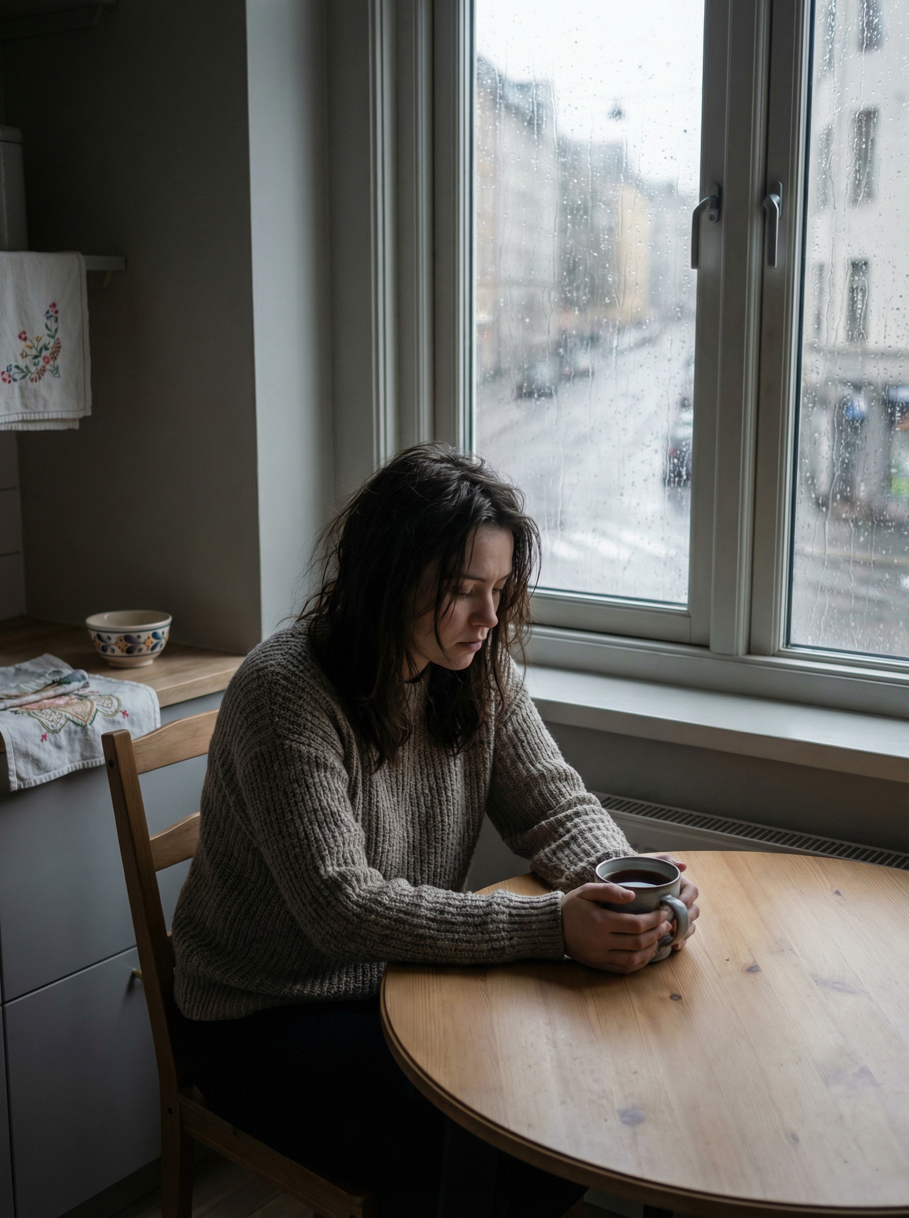 — Аня, весілля поки не буде. Батьки купили машину, грошей немає, — приголомшив наречений. Анна довго мовчала. Її погляд застиг десь між чашкою остиглого чаю і дощовими краплями, що ковзали по склу.  У грудях щось хруснуло. Все, що ще нещодавно здавалося таким надійним і міцним — плани, мрії, впевненість у завтрашньому дні — раптом розсипалося в пил.