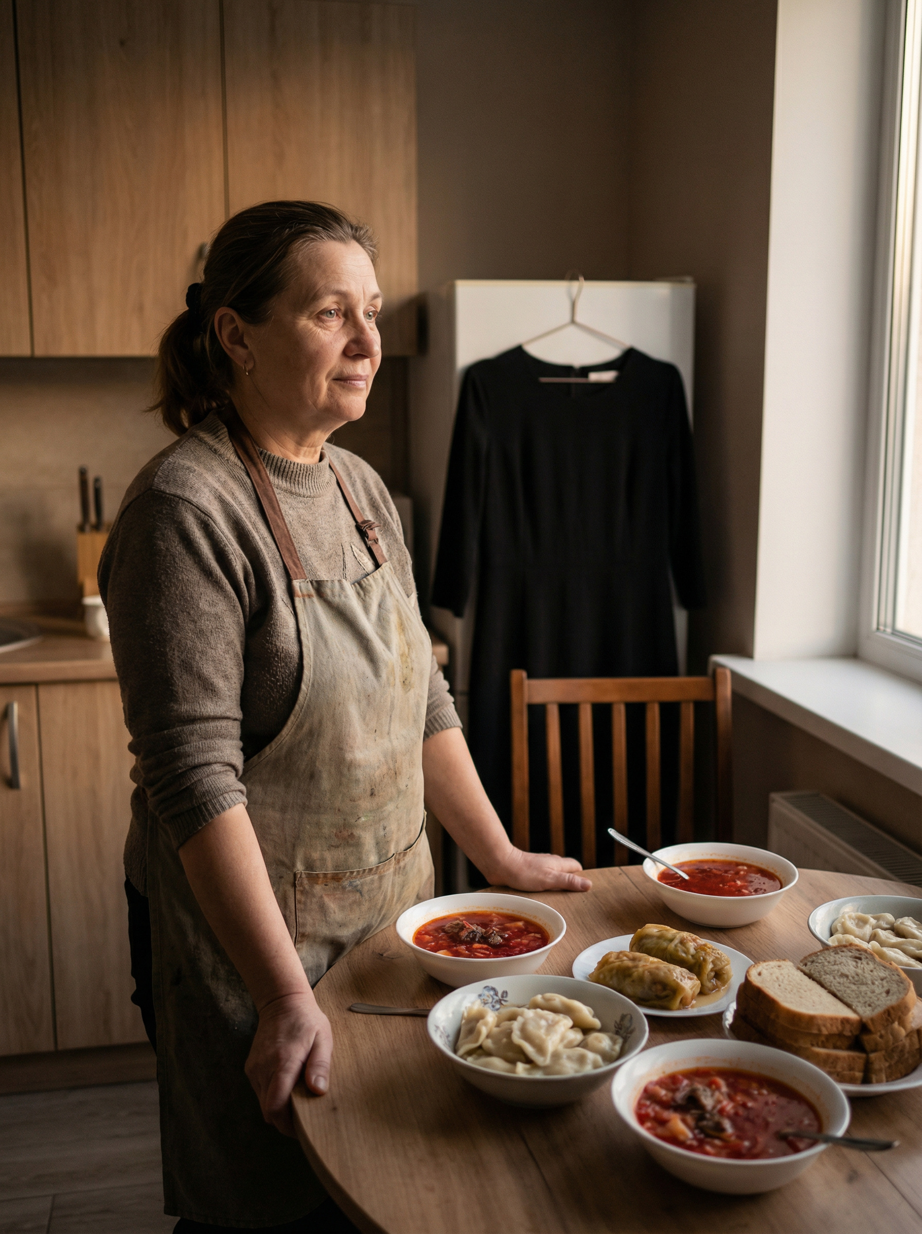 — Ого, скільки приготувала, — здивувався Максим, заходячи на кухню об одинадцятій. — Для зустрічі, — коротко відповіла мати. — А собі хоч щось нове купила? Олена подивилася на єдину пристойну чорну сукню, що висіла на стільці. — Це цілком підійде.