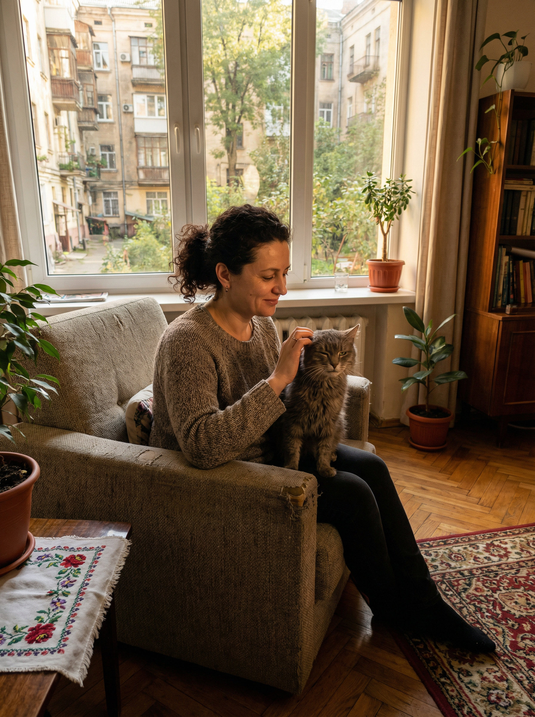 – Це твоя заслуга, друже, — сказала Галина, чухаючи кота за вухом. — Без тебе я б ніколи його не знайшла