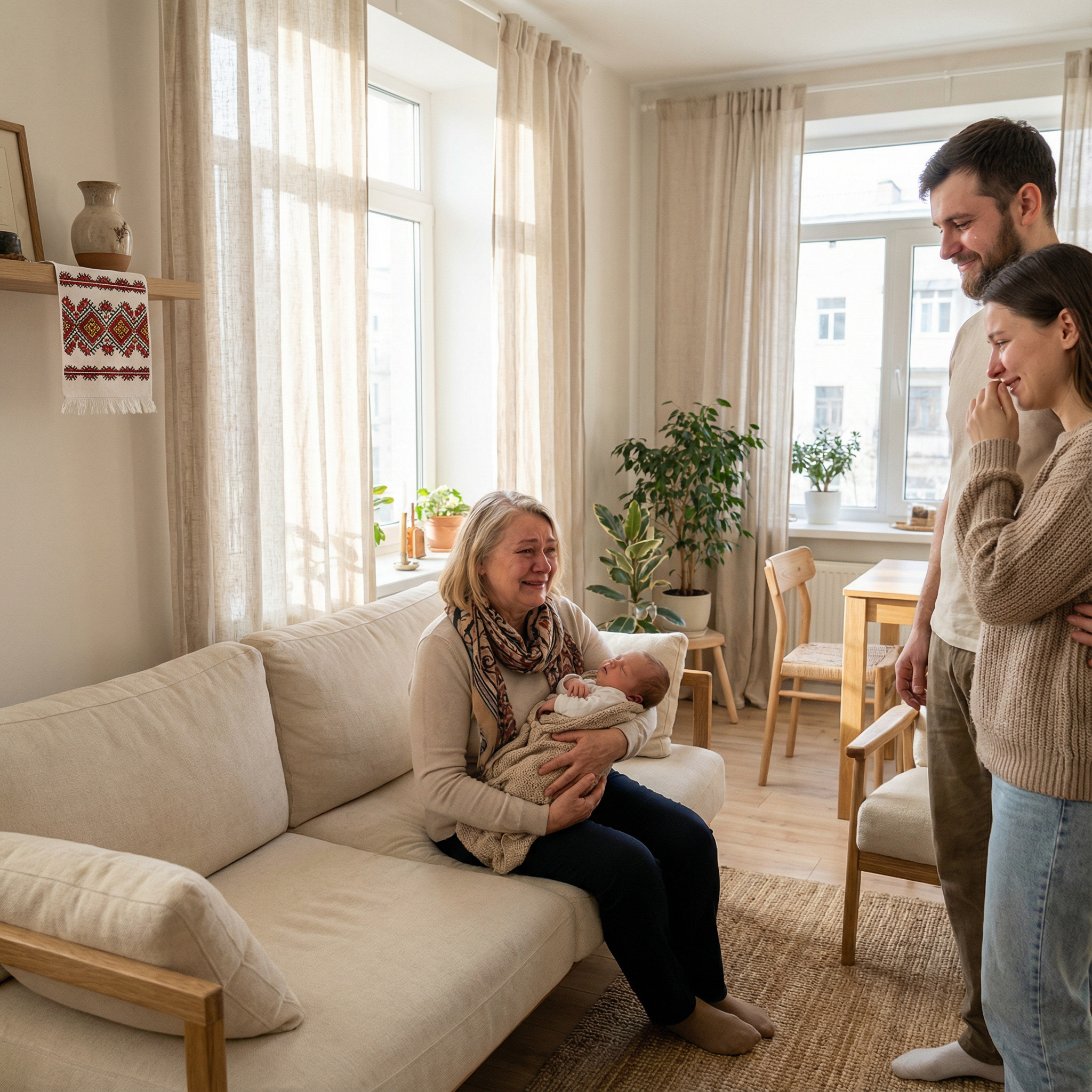 – Ну ось, другий онук, -Єлизавета Петрівна ледь стримувала сльози радості, – тепер я найщасливіша бабуся на світі
