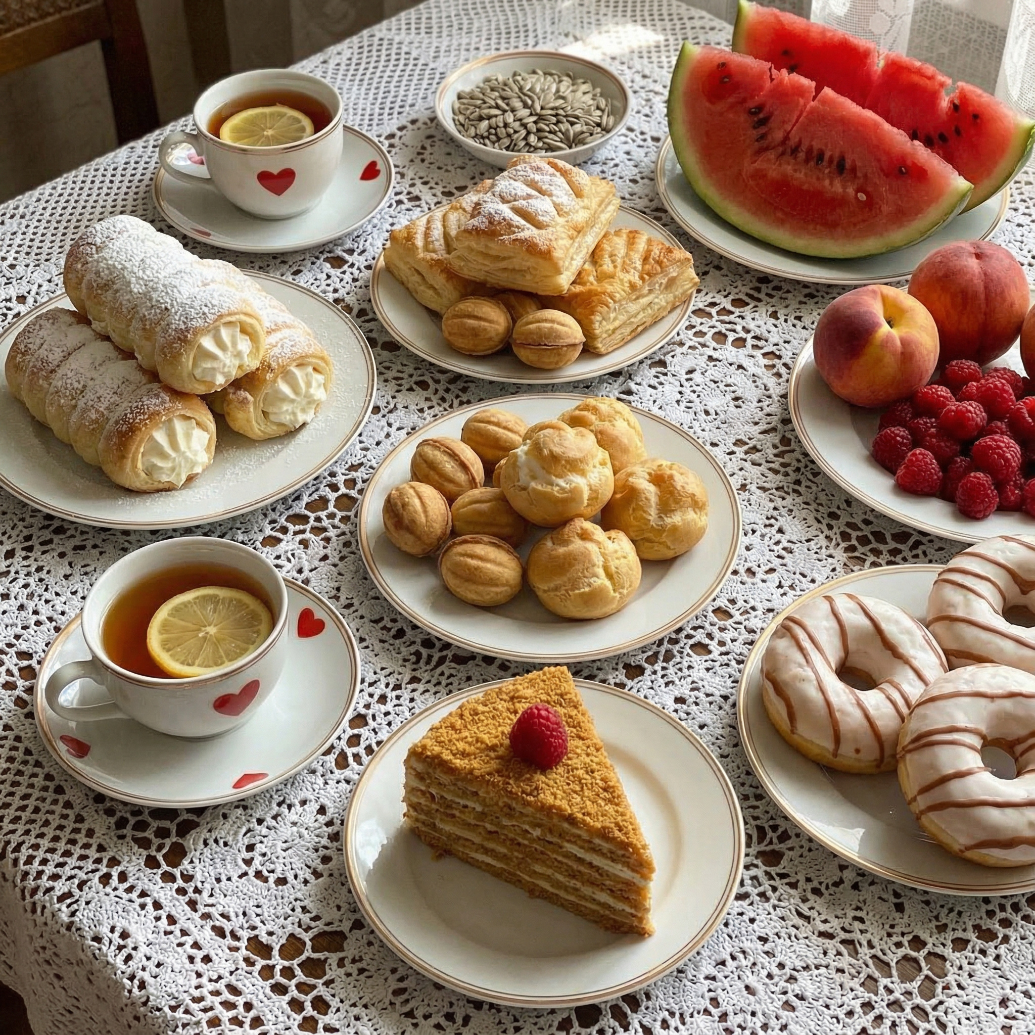 — Став чай, мамо. По-справжньому. З печивом і тістечками. Будь ласка