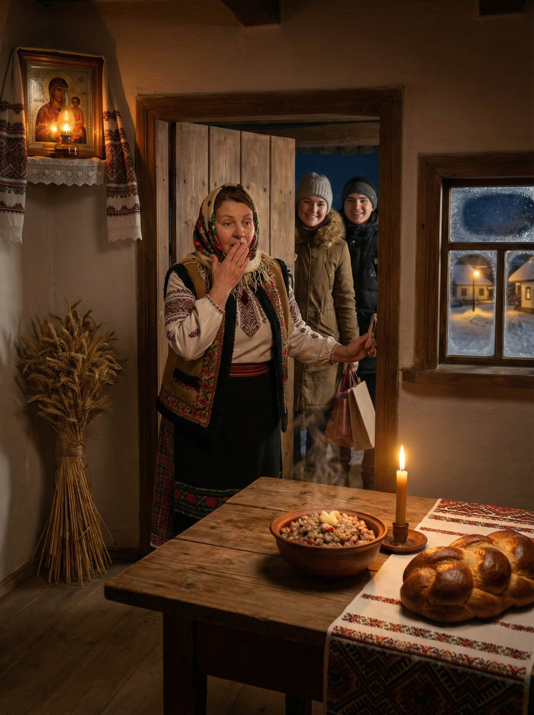 — Святкуємо, Павле Михайловичу. Тільки в нас цього року кожен зі своєю кутею, таке нове правило. Тож якщо раптом захочете приєднатися – захопіть собі з дому дванадцять страв чи чогось такого, на що господині сил забракло