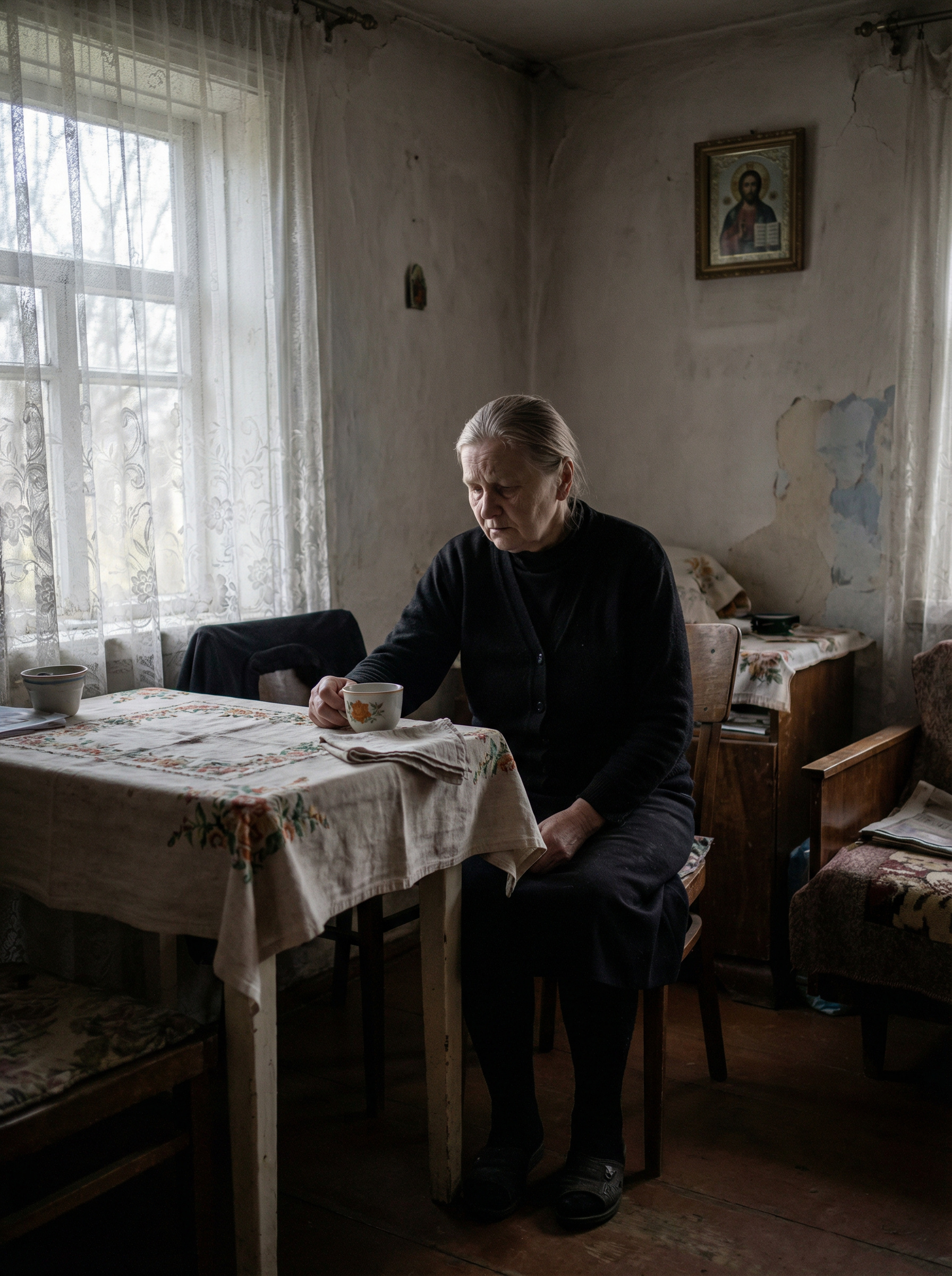 У Віри не стало її тітки Марини. Тітка жила далеко в маленькому селі. Віра вирішила зʼїздити туди… Насамперед вона зайшла до сусідки Ольги. – Я за Маринкою три роки доглядала, слаба вона була дуже, – казала сусідка. – А вам не повідомляла, не хотіла з місця піднімати. – Мені дуже шкода, але в мене синочок заслаб, – відповіла Віра. – Не могли ми з ним мандрувати… – Ось, Марина просила тобі віддати, якщо приїдеш, – Ольга простягла їй ключі від хати тітки і якийсь пакуночок. Віра розгорнула білу ганчірочку і так і застигла від побаченого