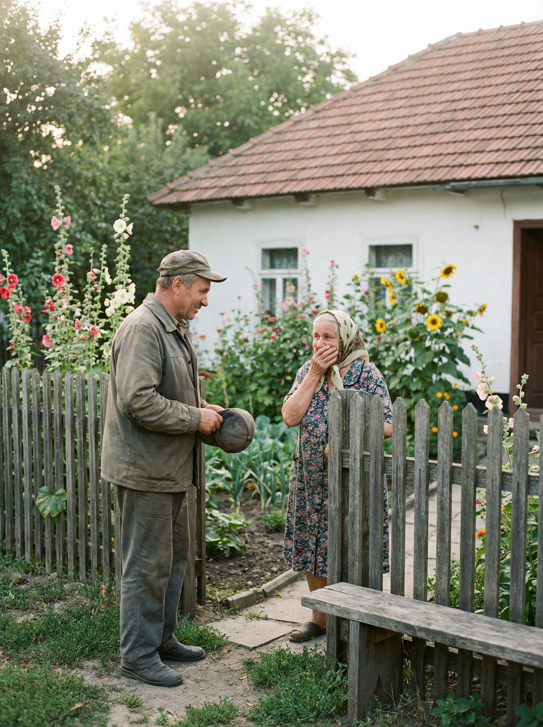— Здрастуйте, Ганно Петрівно. Я Андрій, водій автобуса. Ваш чоловік у мене щодня їздив… до вас. Зараз він у лікарні лежить, але поправляється. Просив передати, що любить вас і скоро прийде сам