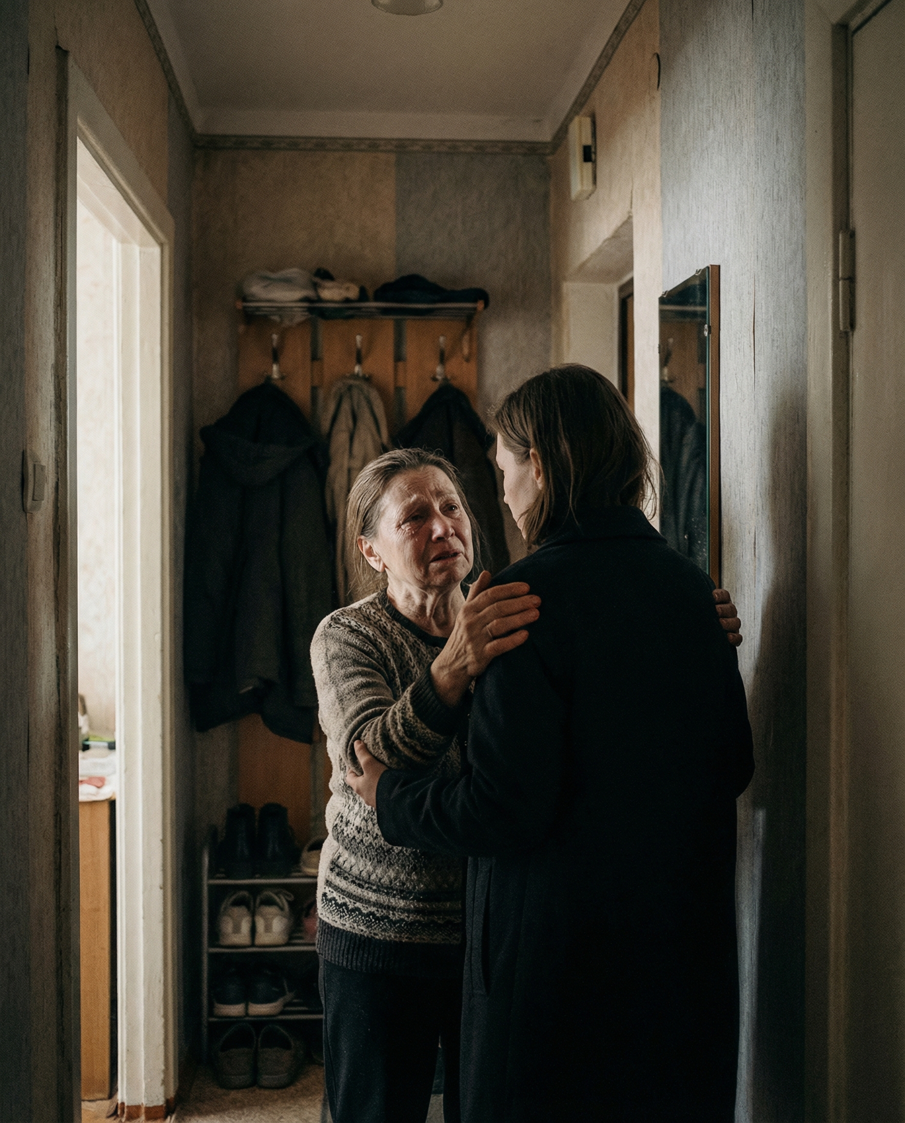 Пробач мені, дочко, ну пробач! Гріх на мені! А може, пустиш таки до себе пожити?