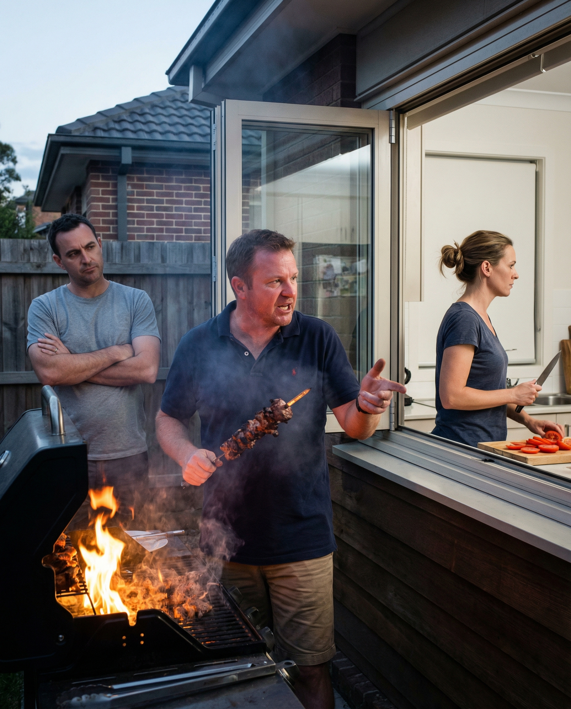 — Та куди ж вона подінеться? Ти розумій, Вітьо, жінка — вона як орендована машина. Поки ти бензин заливаєш і техогляд оплачуєш, вона їде куди скажеш. А моя Олька, я її купив з потрохами ще дванадцять років тому. Я плачу, я й музику замовляю. Зручно, розумієш. Ніякої своєї думки, ніякого головного болю. Шовкова вона у мене.