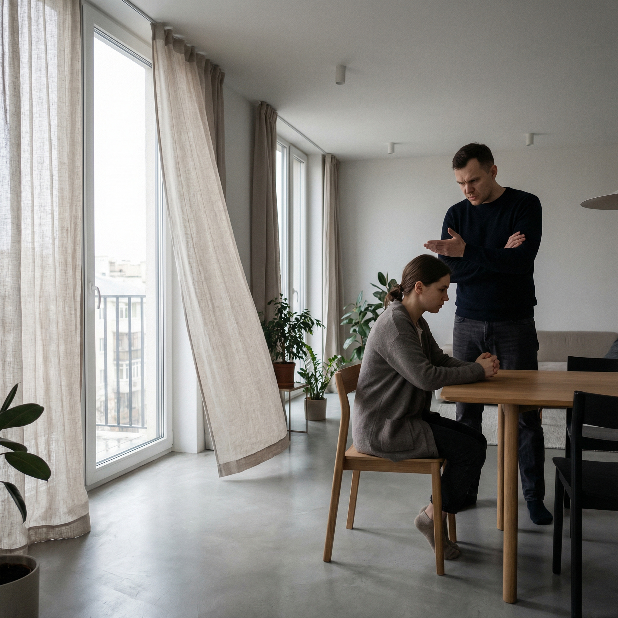 — Я готовий повернутися! Але тільки на своїх умовах. Ти двічі на день почнеш готувати свіжу їжу, все одно з дому працюєш. Кота цього, пилозбірника нещасного, виженеш. Він мене дратує! І, найголовніше, ти повинна вибачитися перед моєю матусею. Хто тобі дав право мамусю з квартири виганяти? Вона досі ображена…