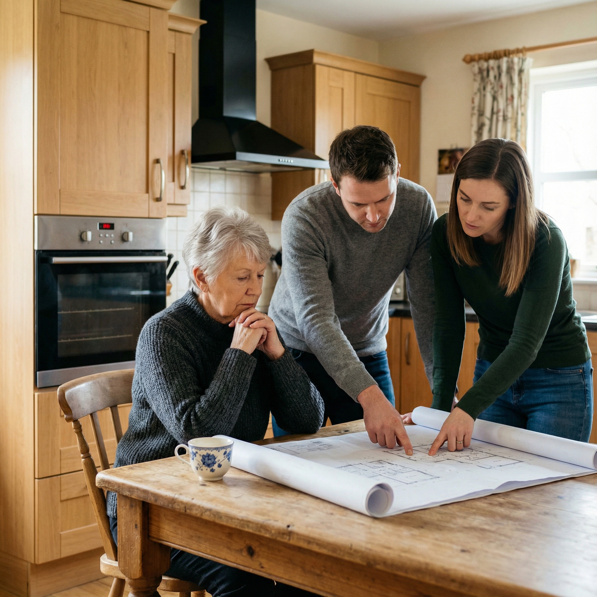 Дім вашої матері! Як ділити будете. Ви ж у місті, вам навіщо? Та й вашій сестрі не потрібен він. А нам тут все знадобиться